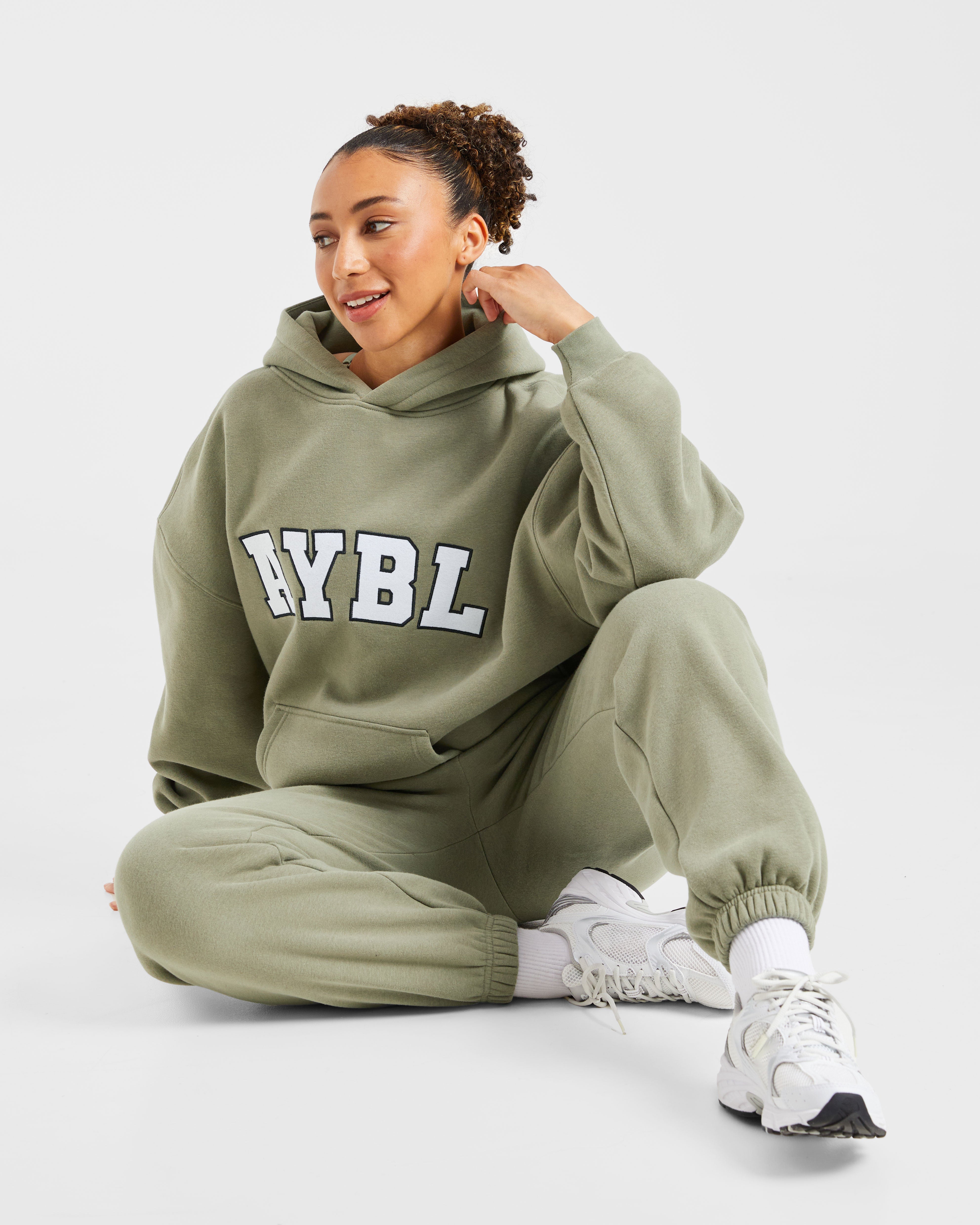 Varsity 2.0 Oversized Hoodie - Muted Olive