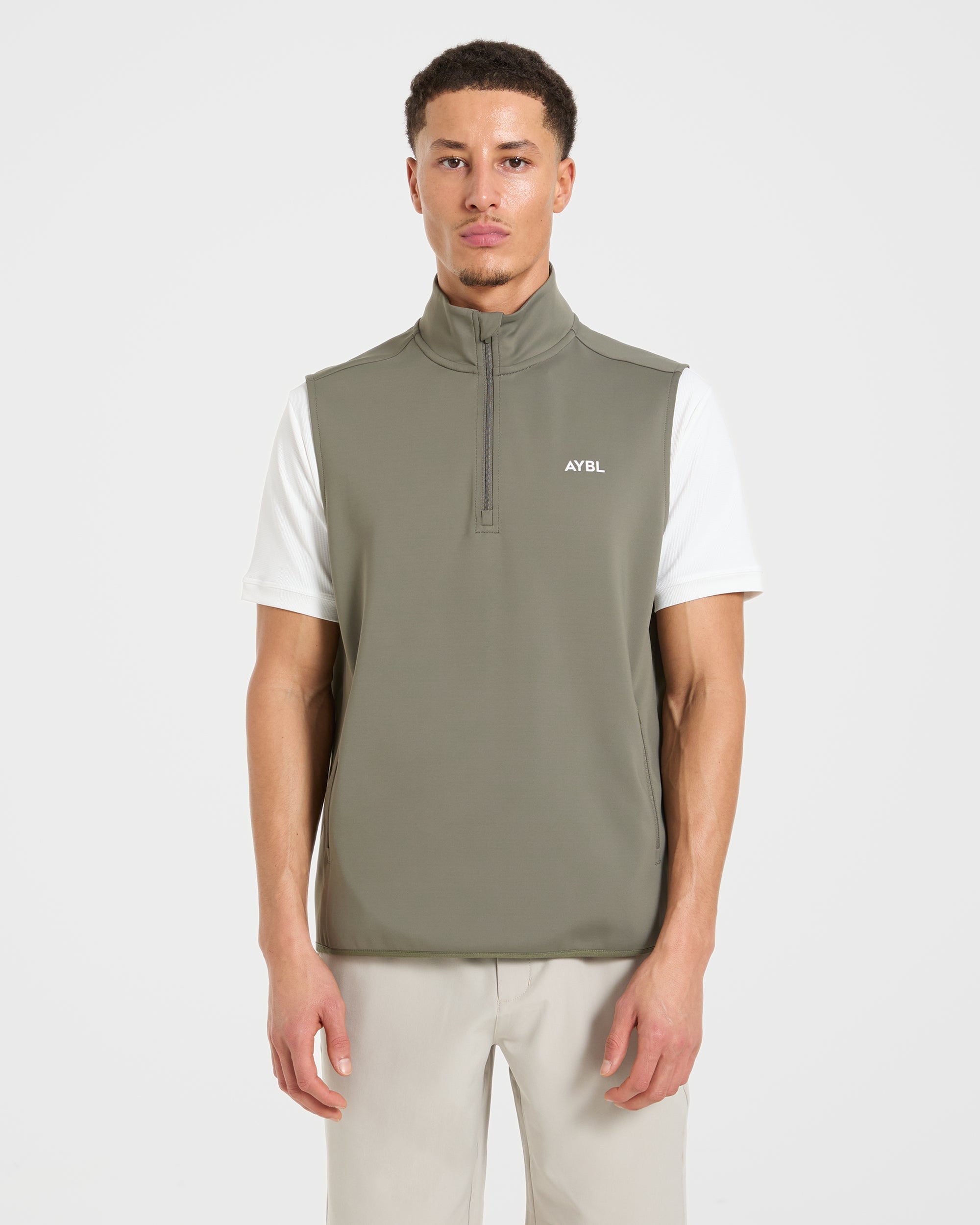 Precision 1/4 Zip Vest - Deep Sage