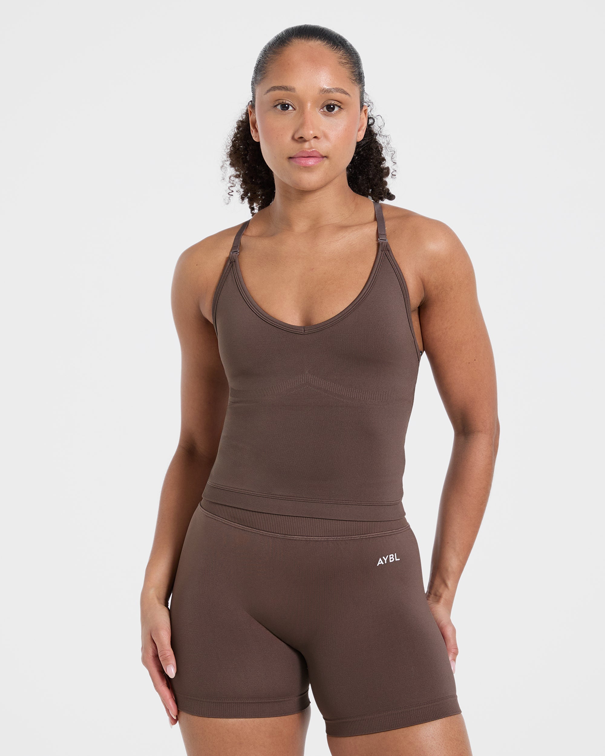 Adapt Seamless Tank Top - Brown