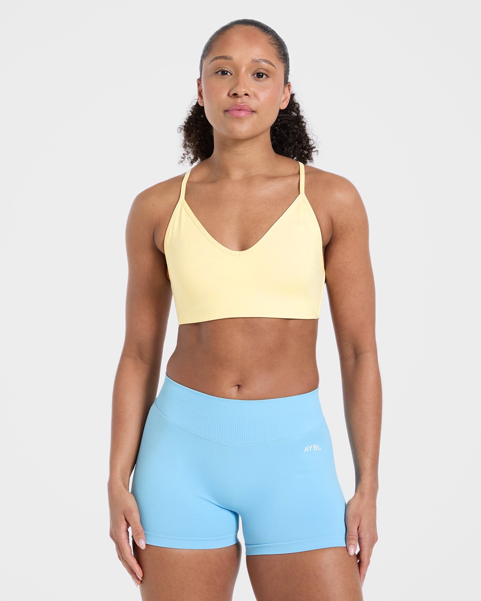 Essential Crossback Sports Bra - Yellow