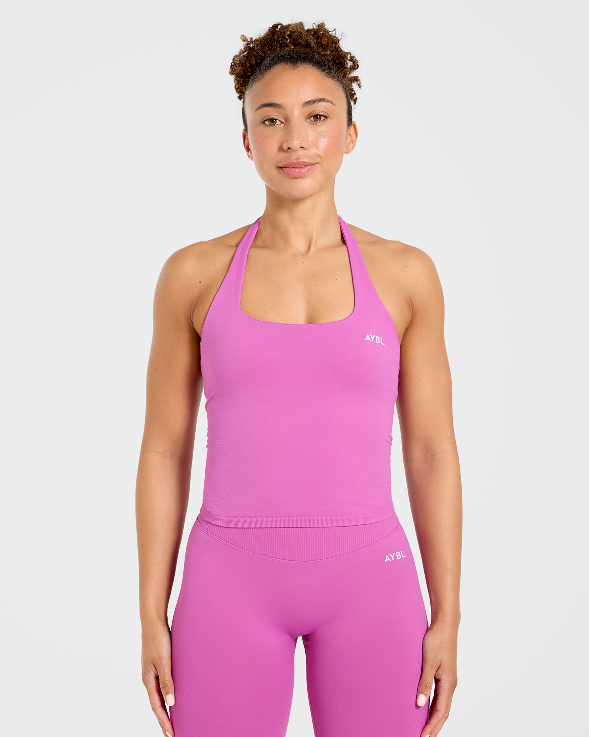 Enhance Seamless Halterneck Top - Summer Violet