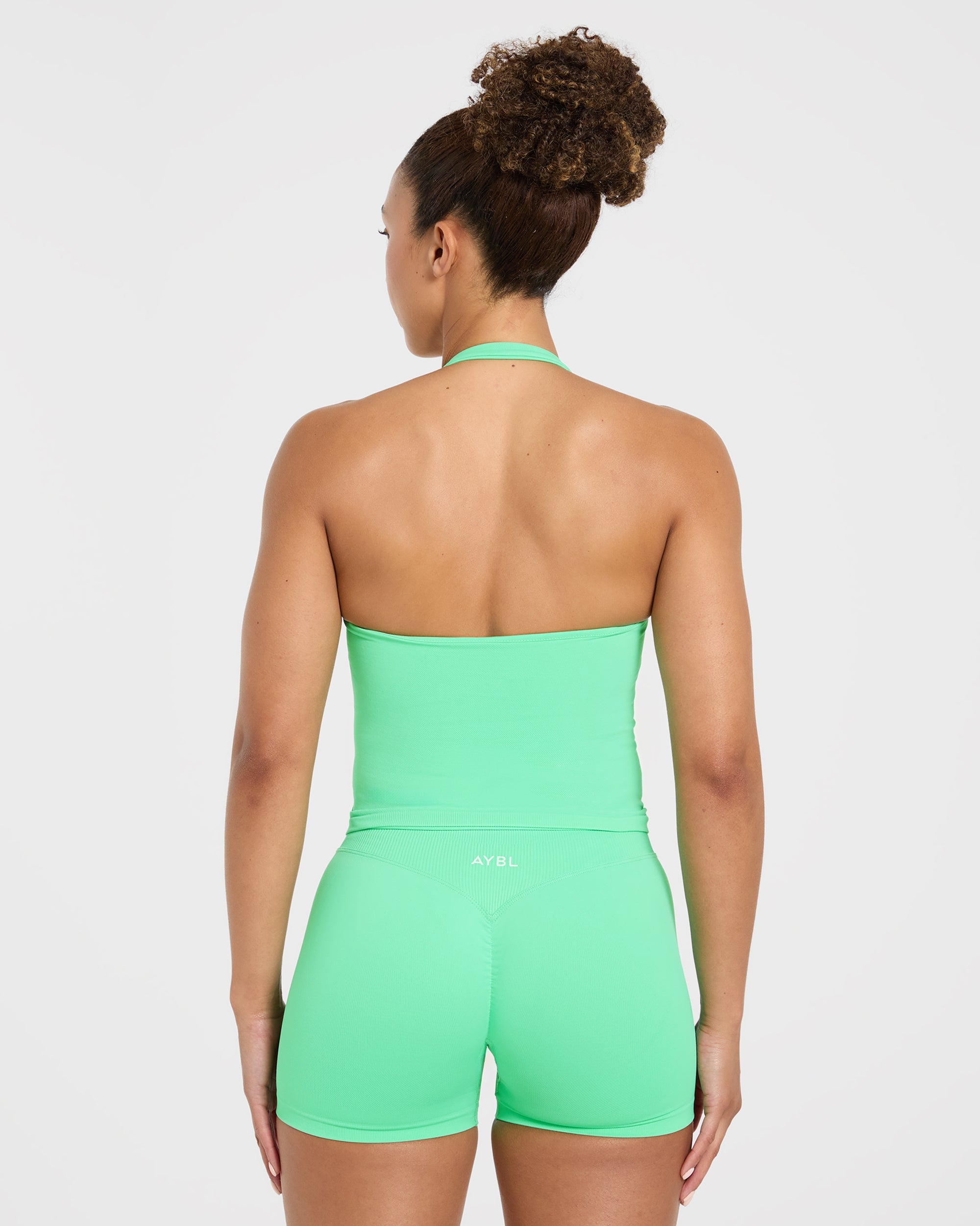 Enhance Seamless Halterneck Top - Mint Green