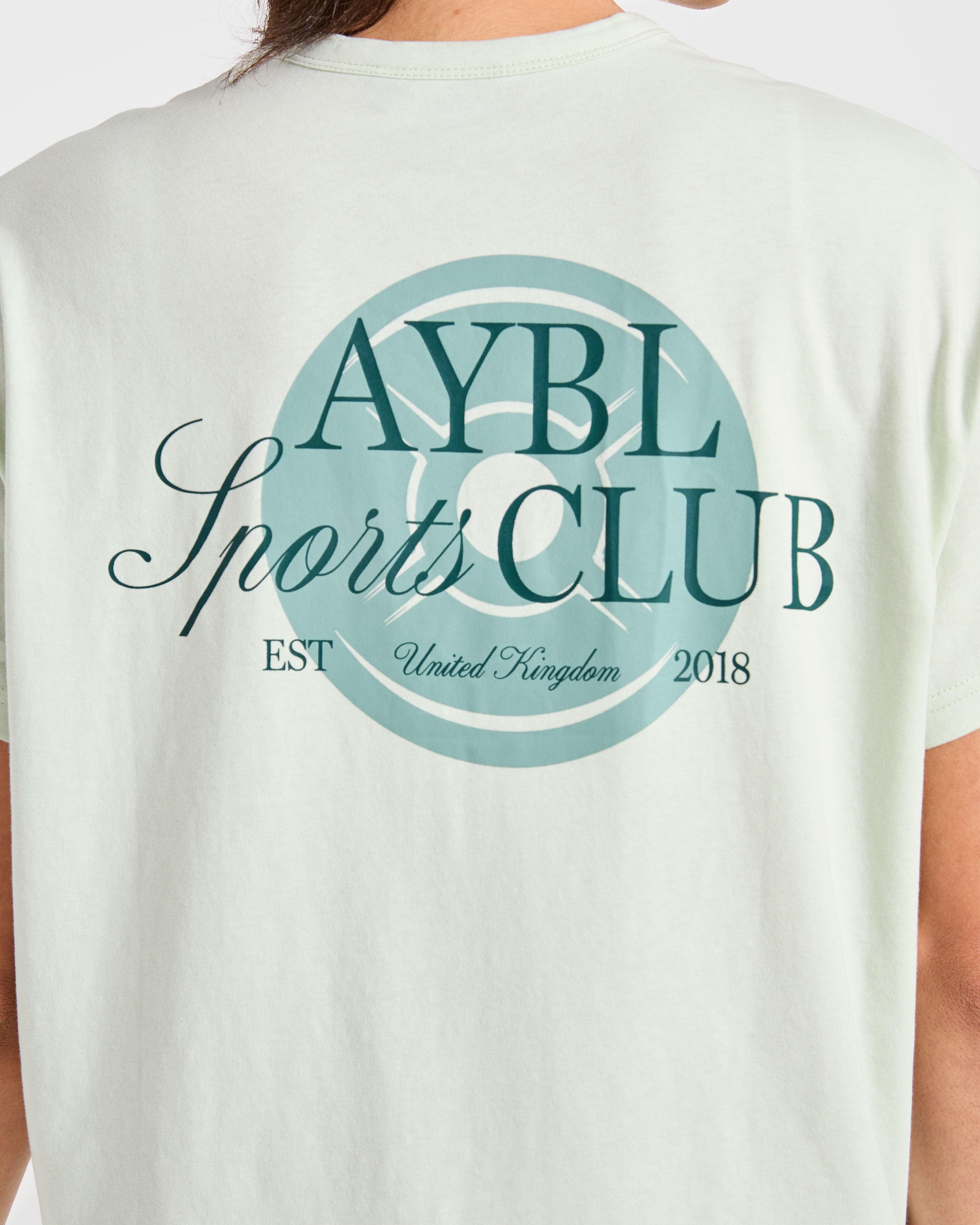 AYBL Sports Club Script Oversized T Shirt - Green