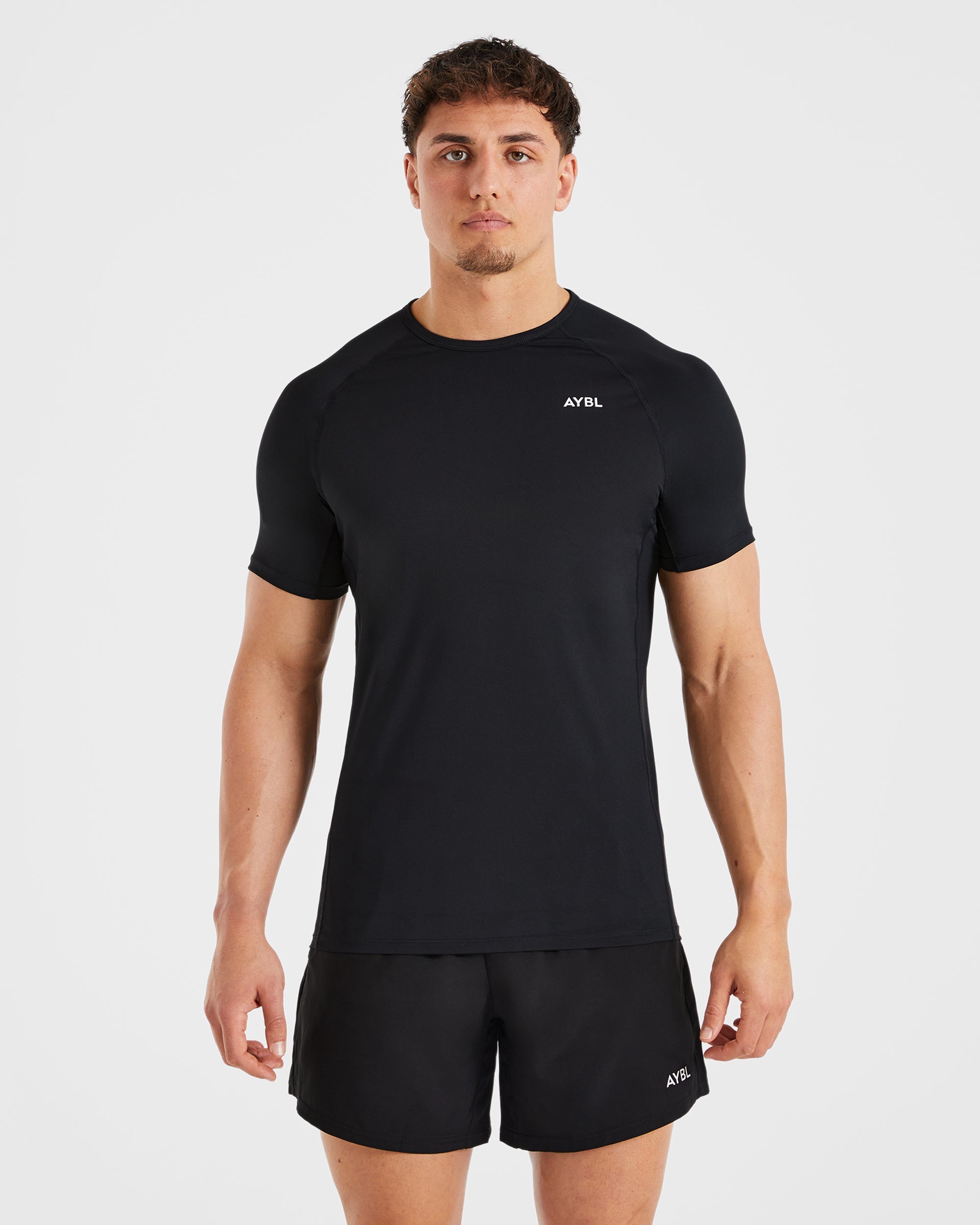 Compression Relaxed T Shirt Black