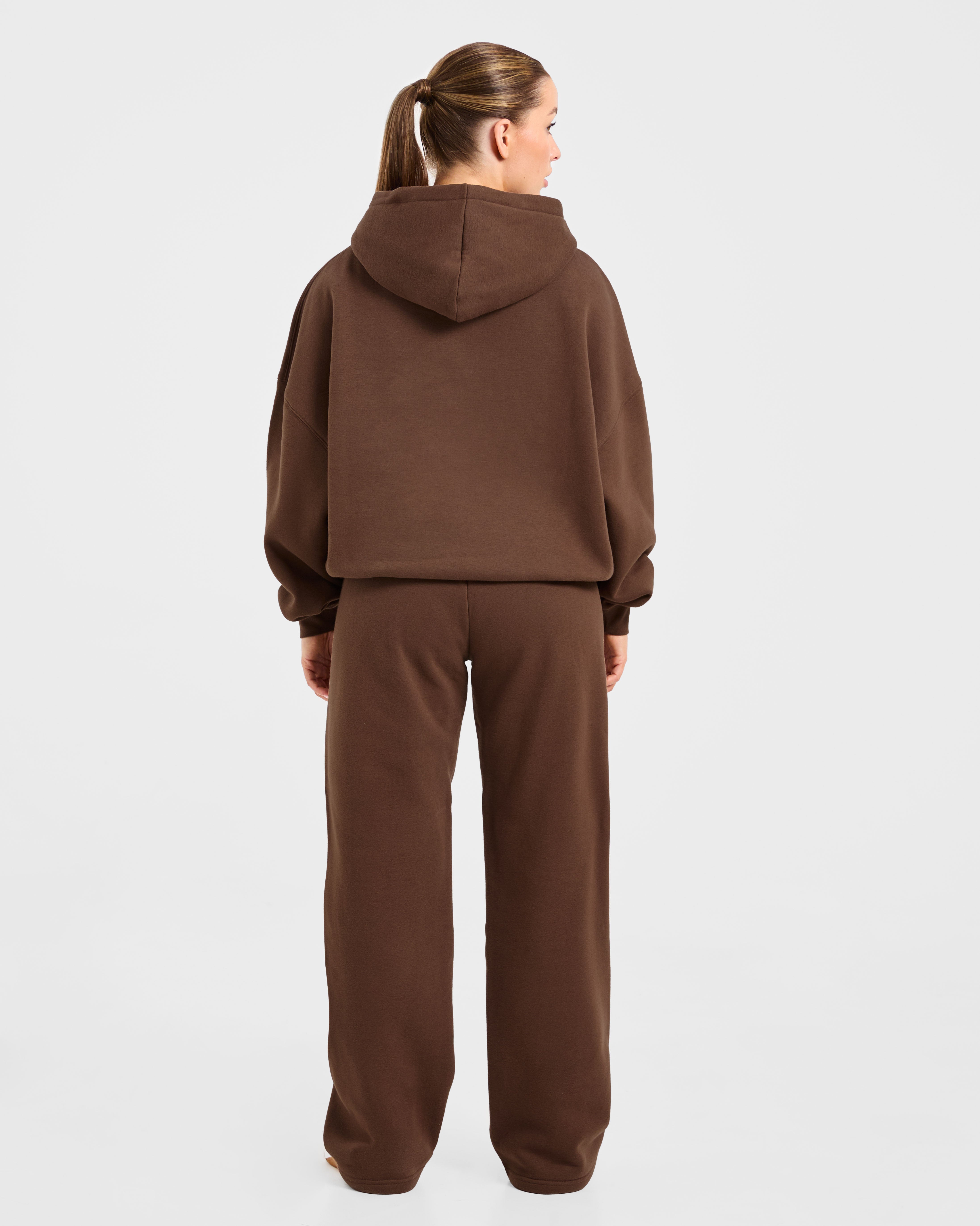 Varsity 2.0 Oversized Straight Leg Joggers - Brown