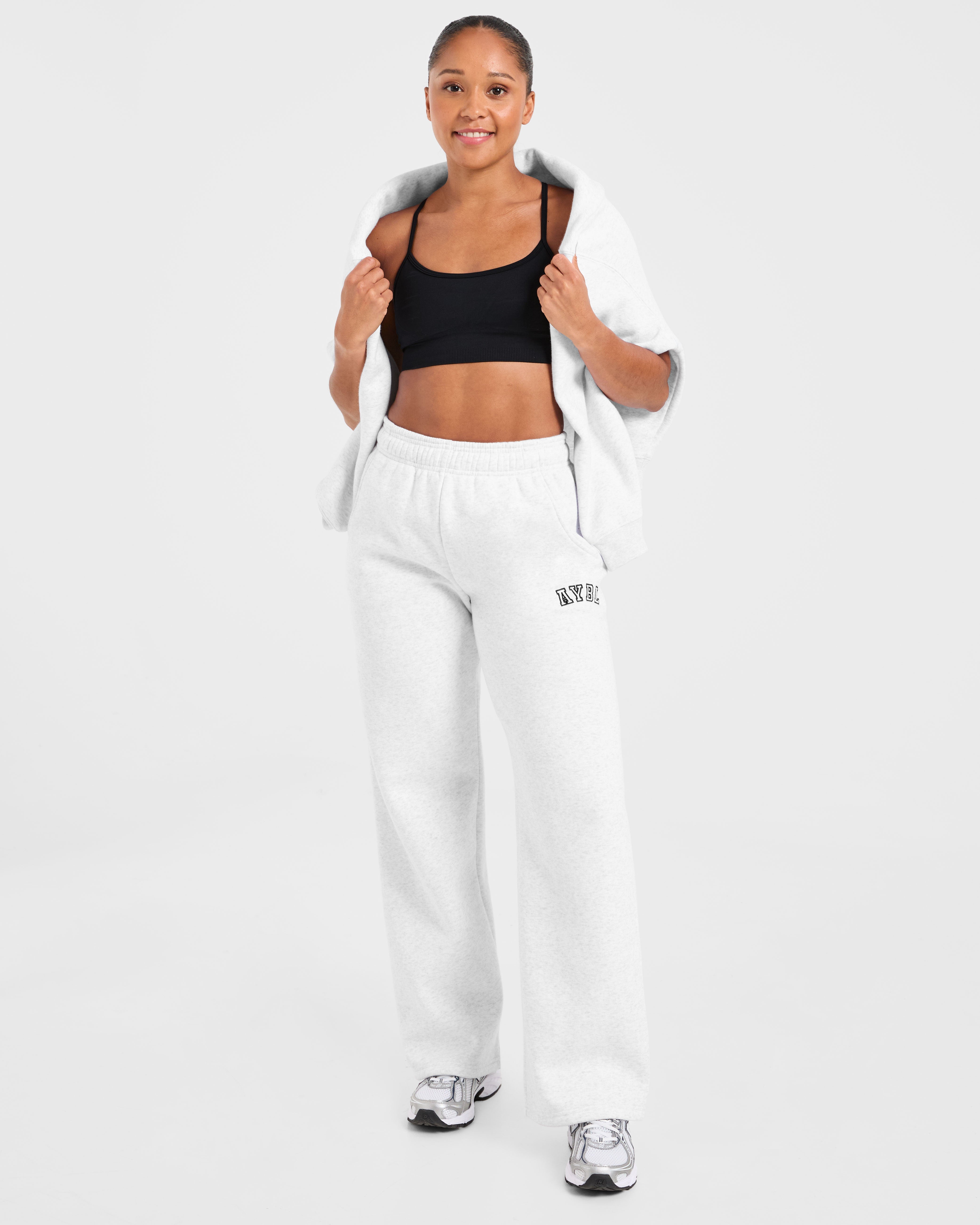 Varsity 2.0 Oversized Straight Leg Joggers - Heather Grey
