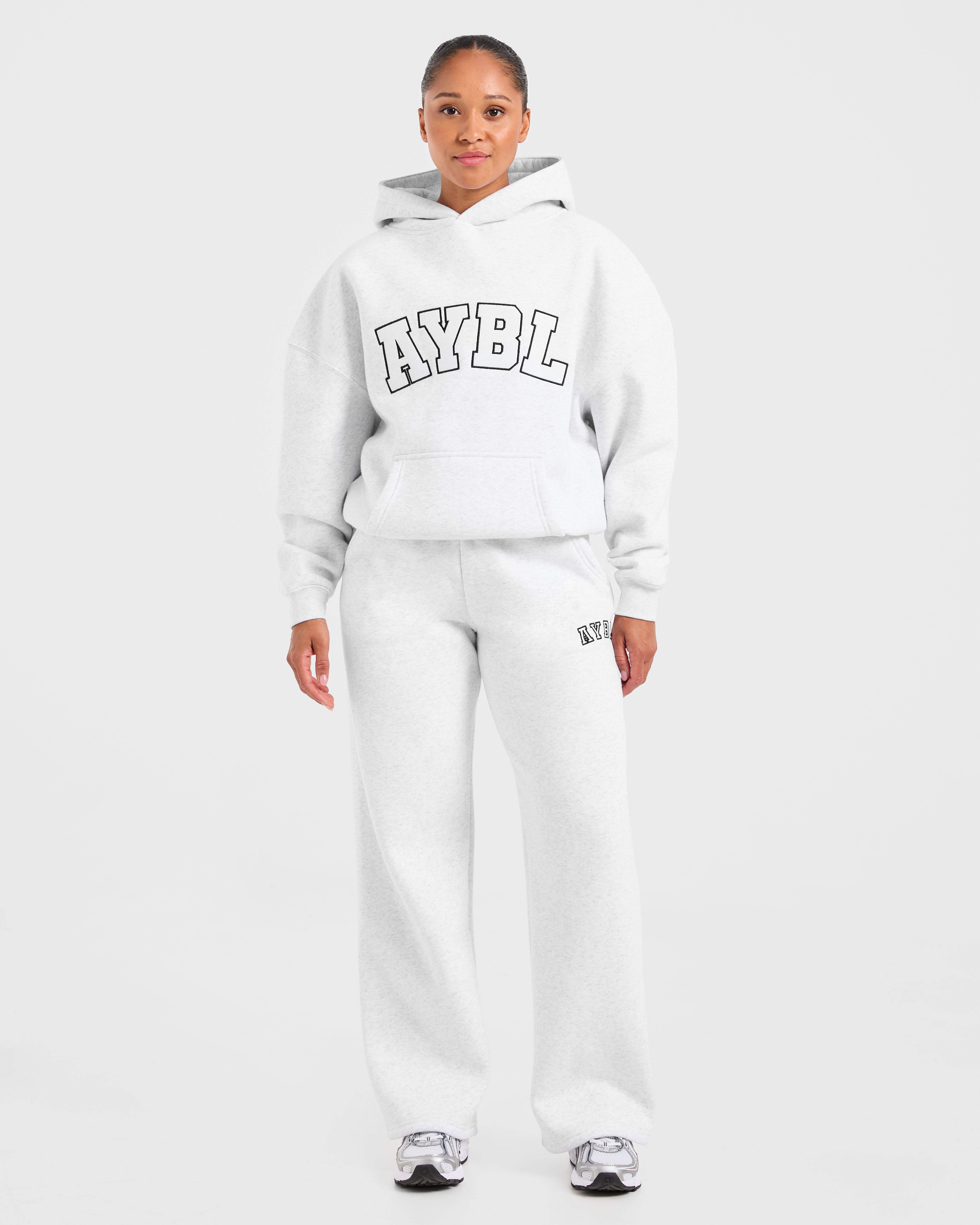 Varsity 2.0 Oversized Straight Leg Joggers - Heather Grey