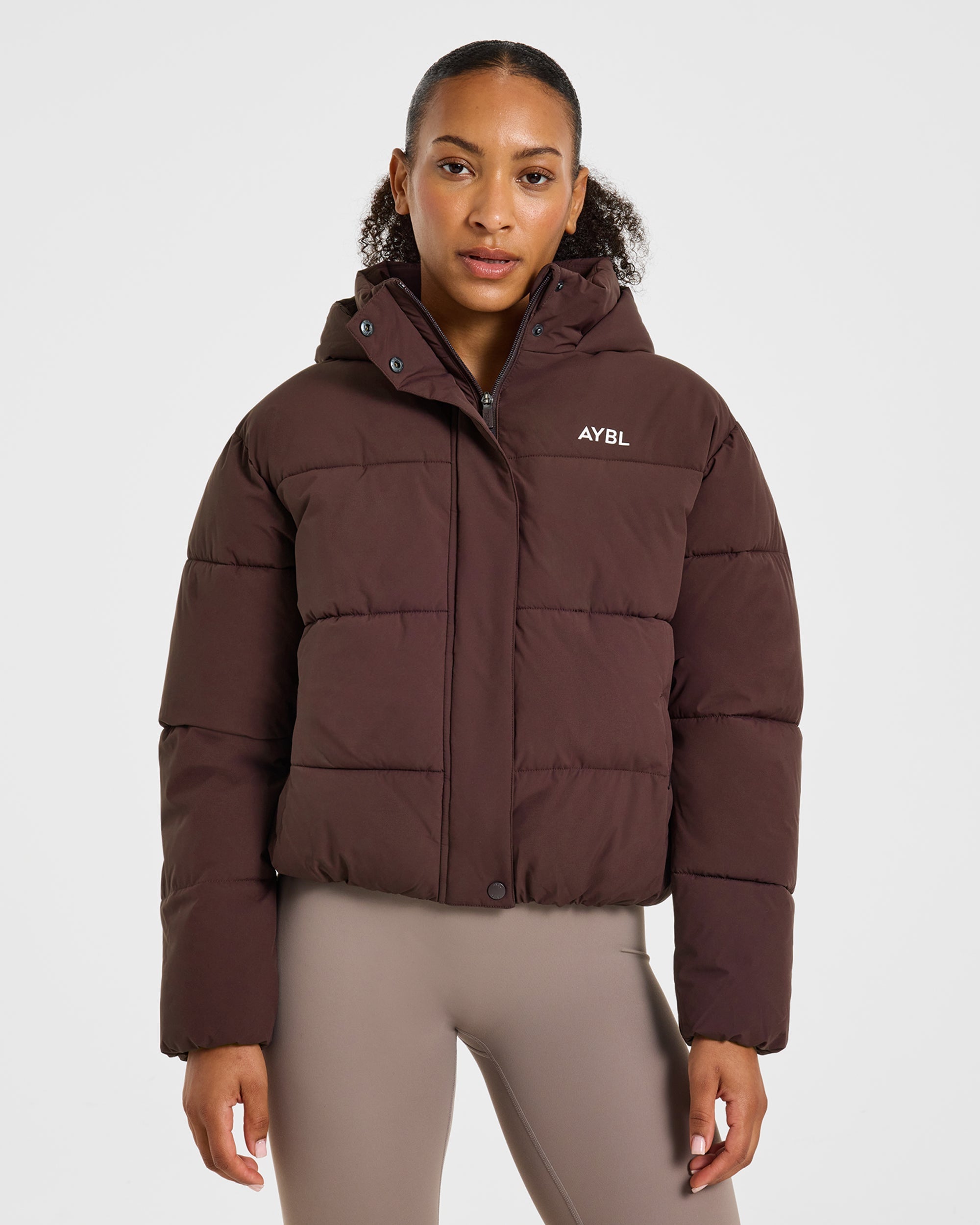 Signature Puffer Coat - Cocoa Brown