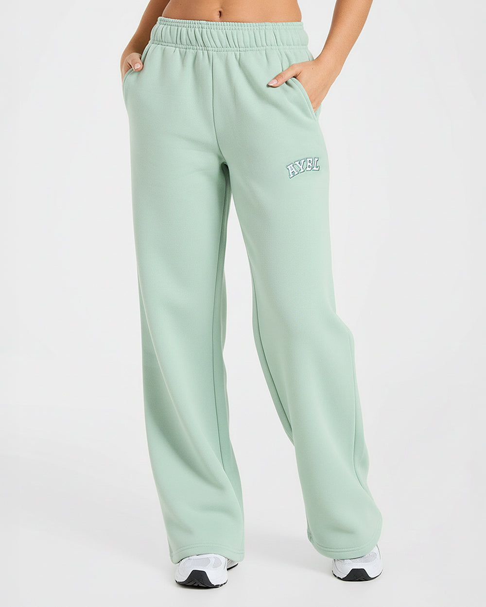 Varsity 2.0 Oversized Straight Leg Joggers - Sage Green