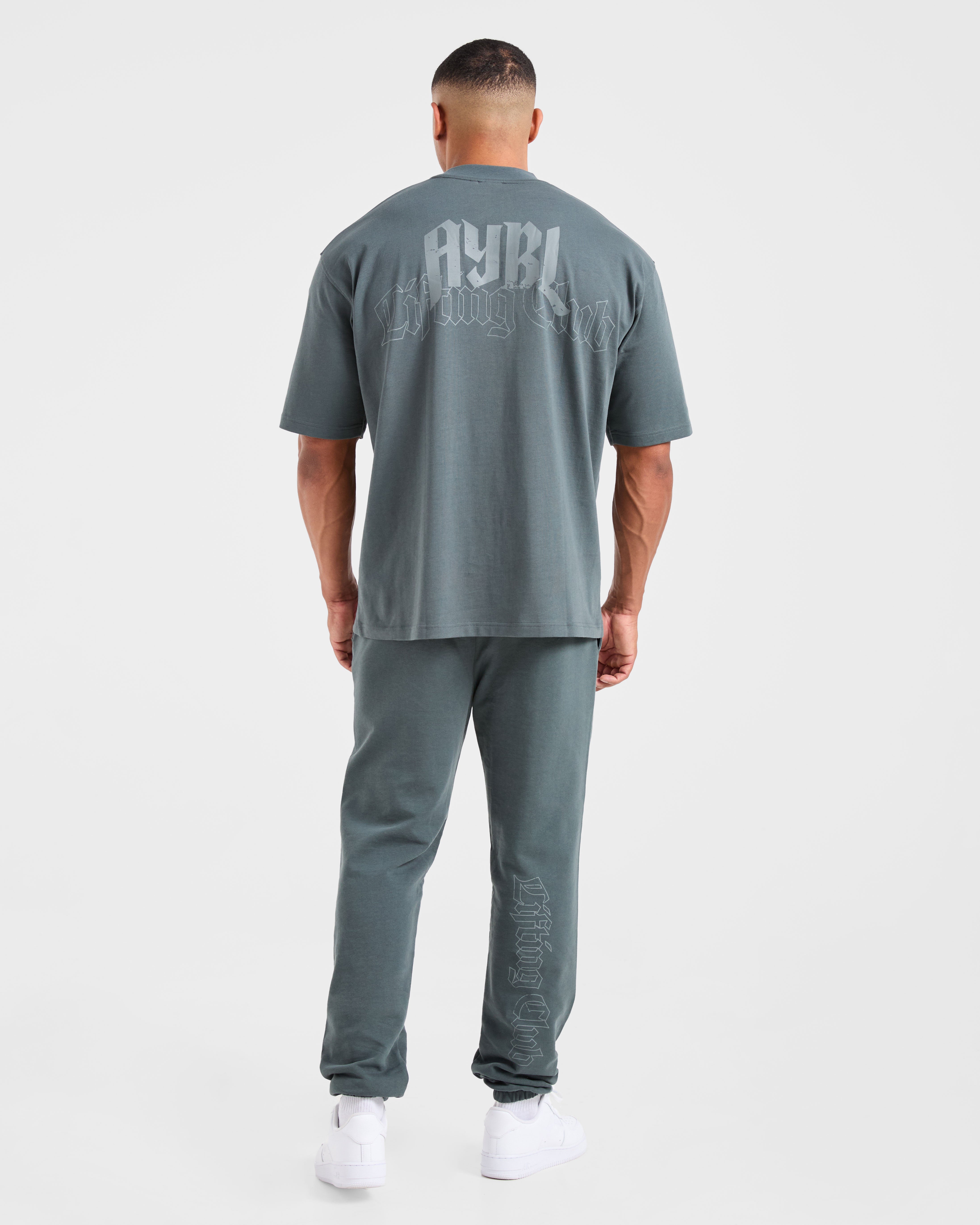 Lifting Club Gothic Oversized Joggers - Iron Slate