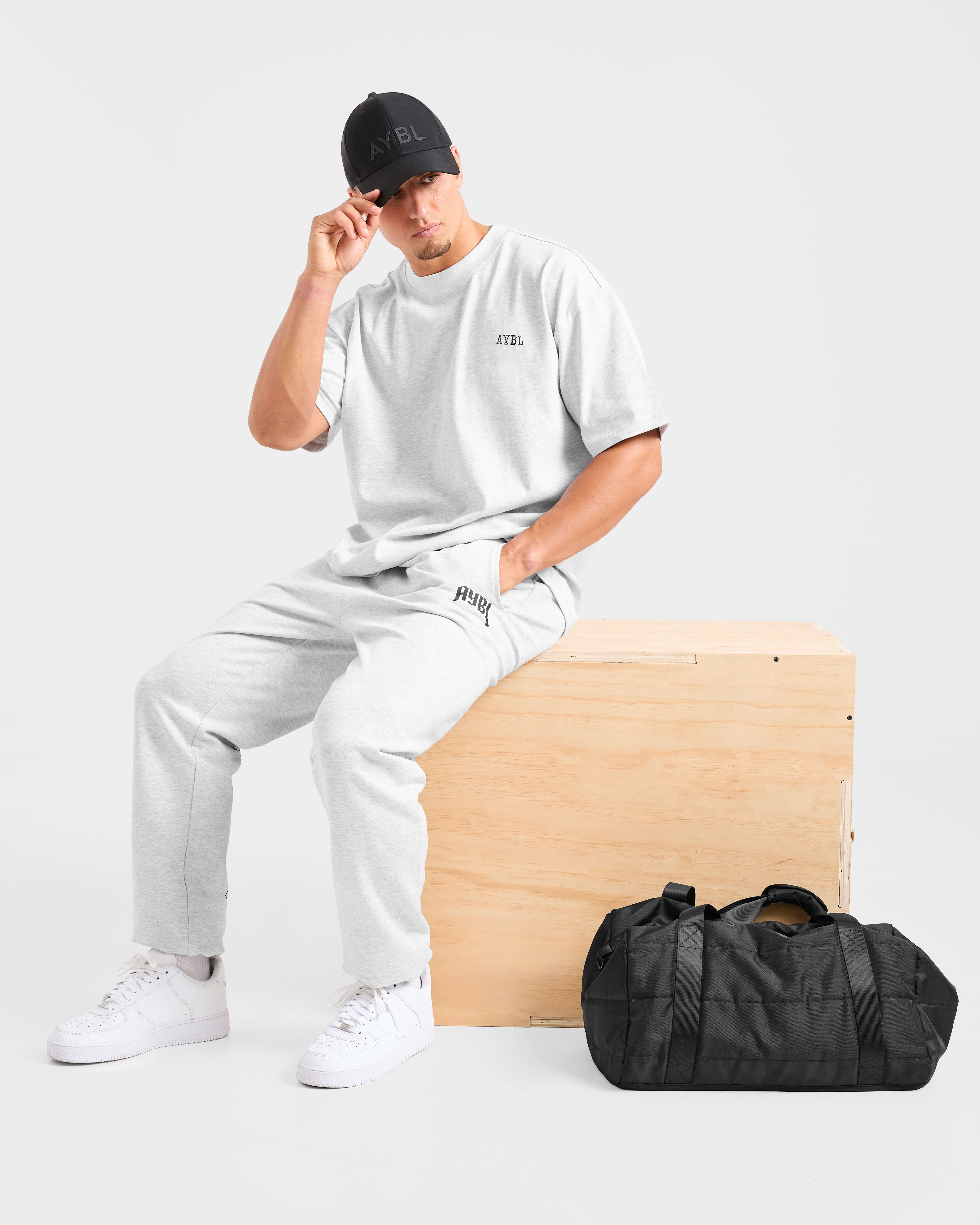 Lifting Essentials Oversized T Shirt - Grey Marl