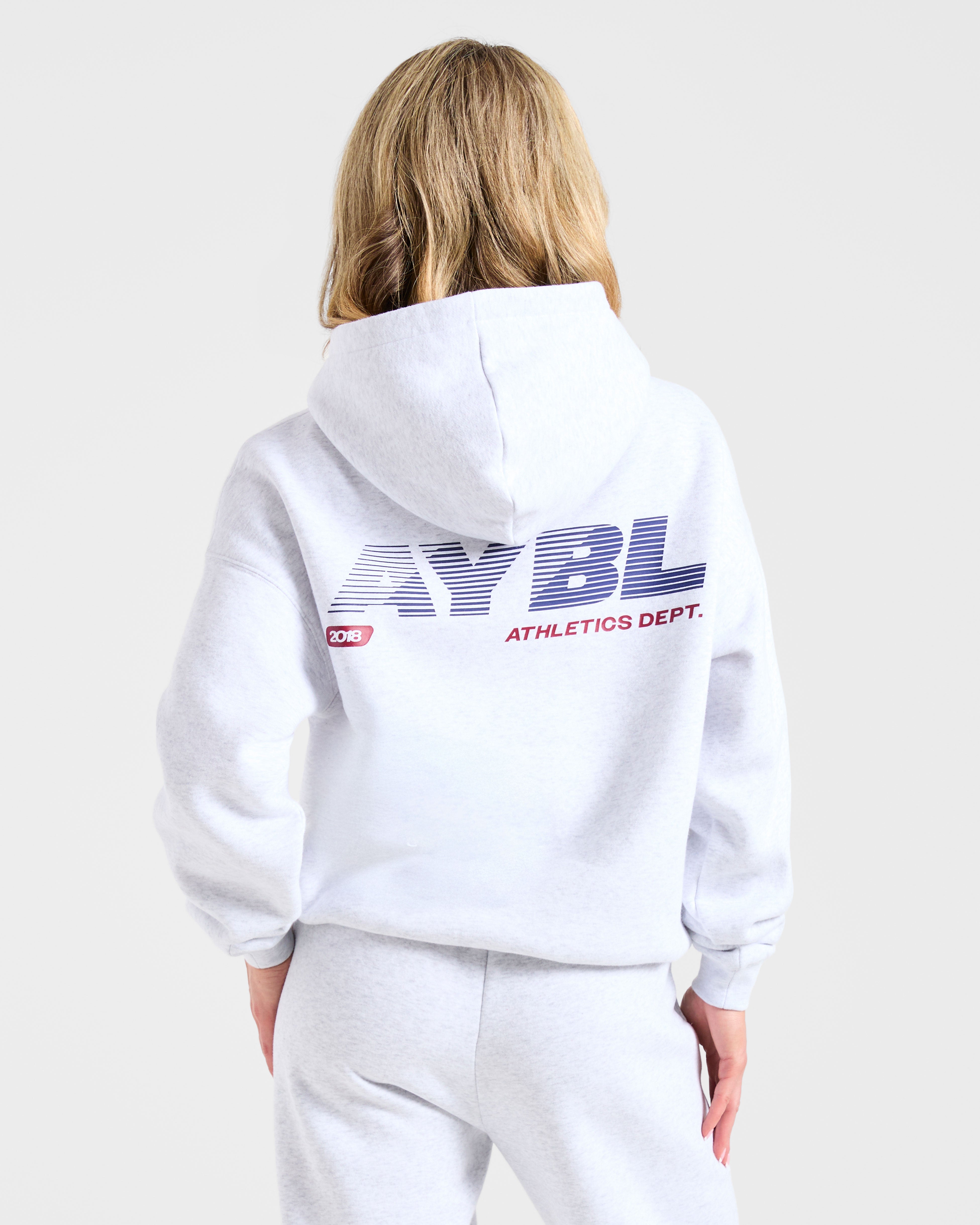 Athletics Dept Oversized Hoodie - Grey Marl