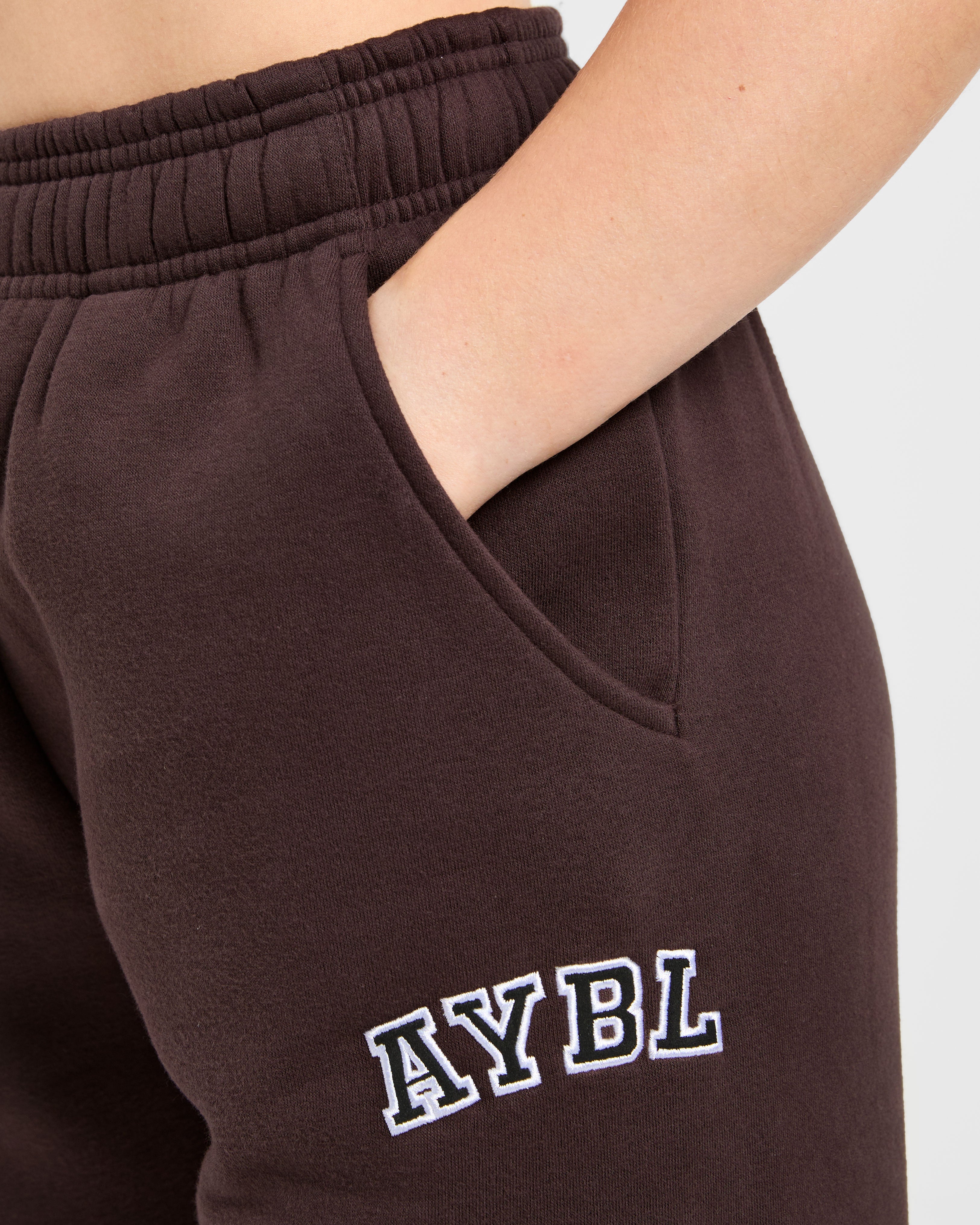 Varsity 2.0 Oversized Straight Leg Joggers - Cocoa Brown