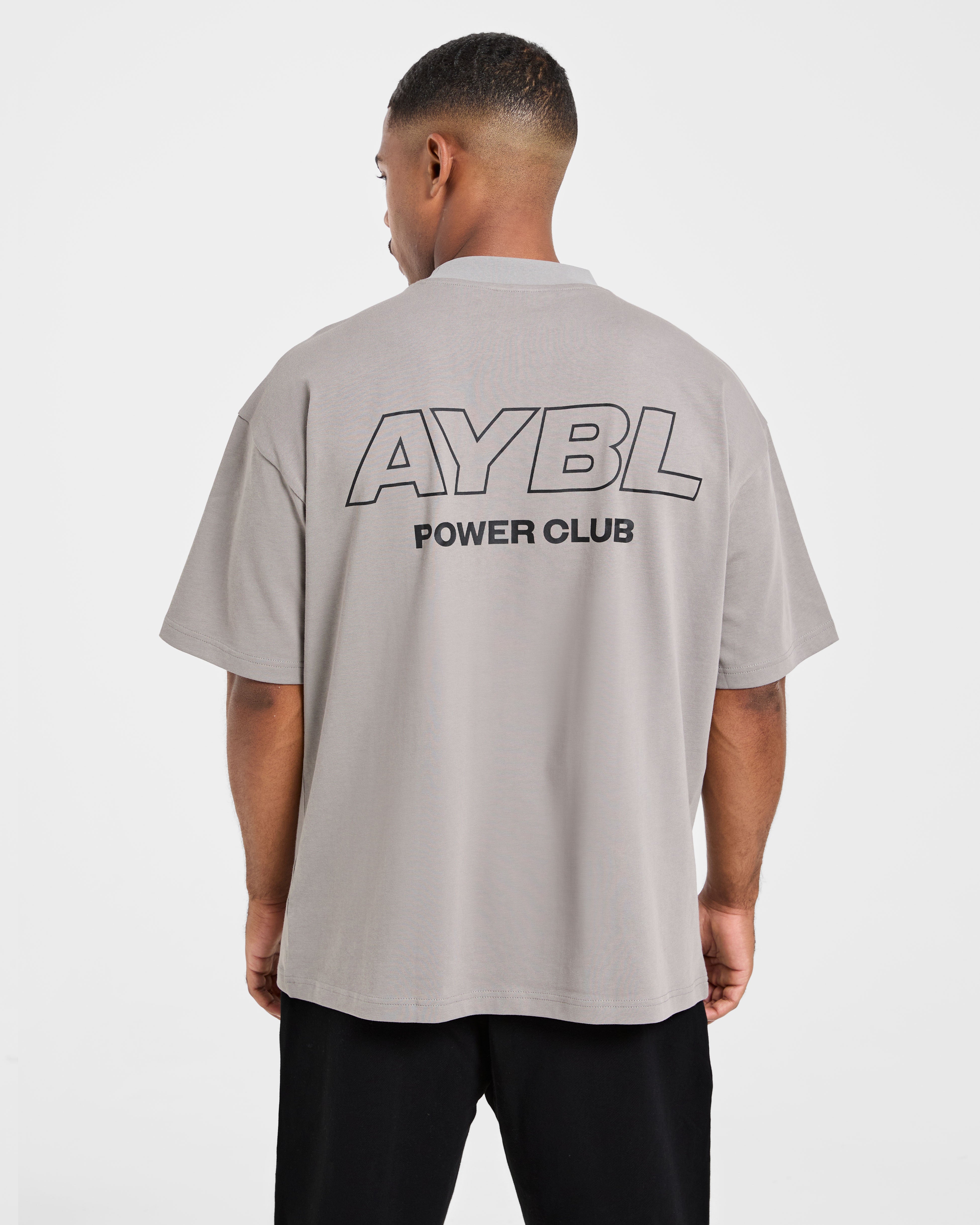 Power Club Oversized T Shirt - Grey
