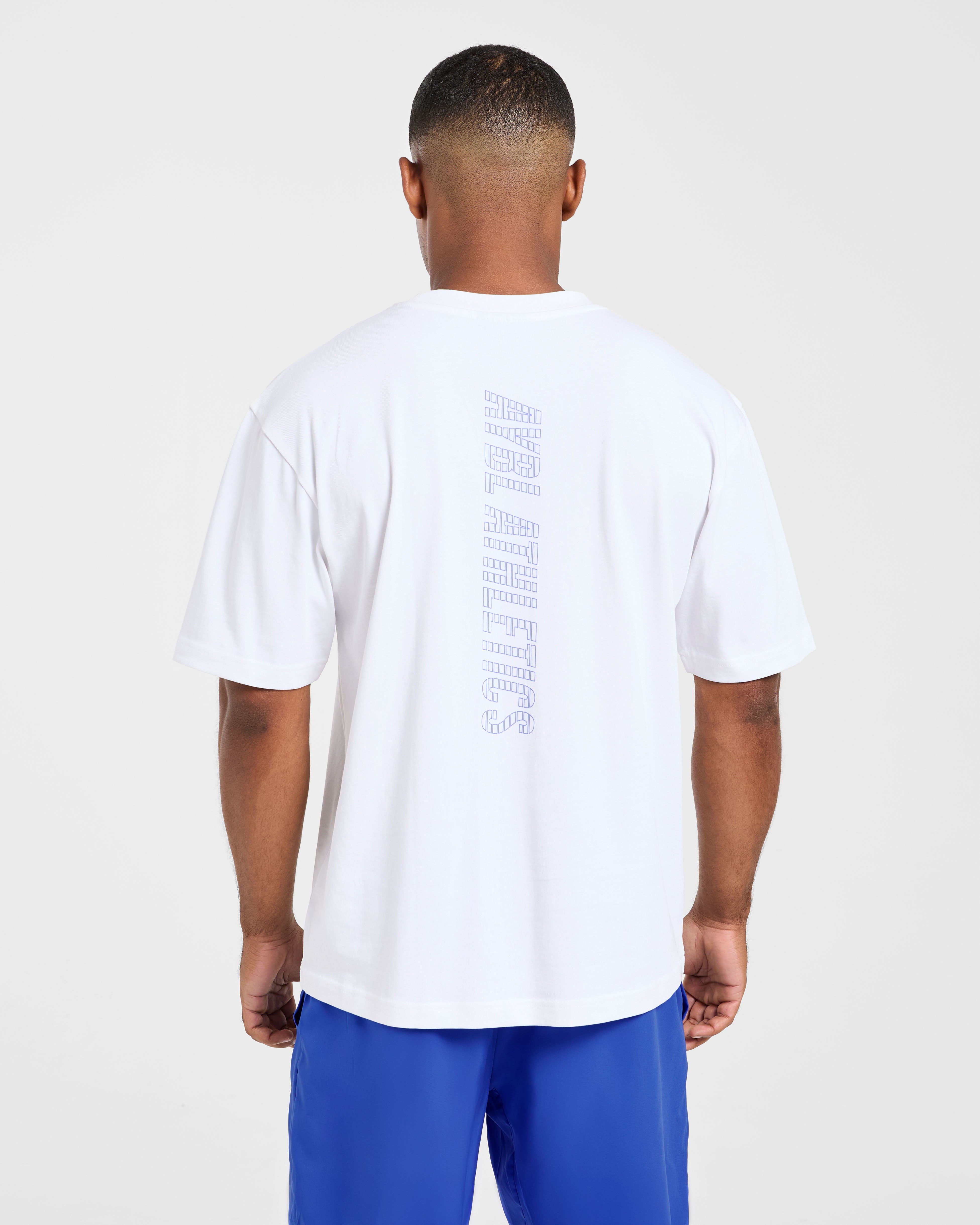 Athletics Performance T Shirt - White/Blue