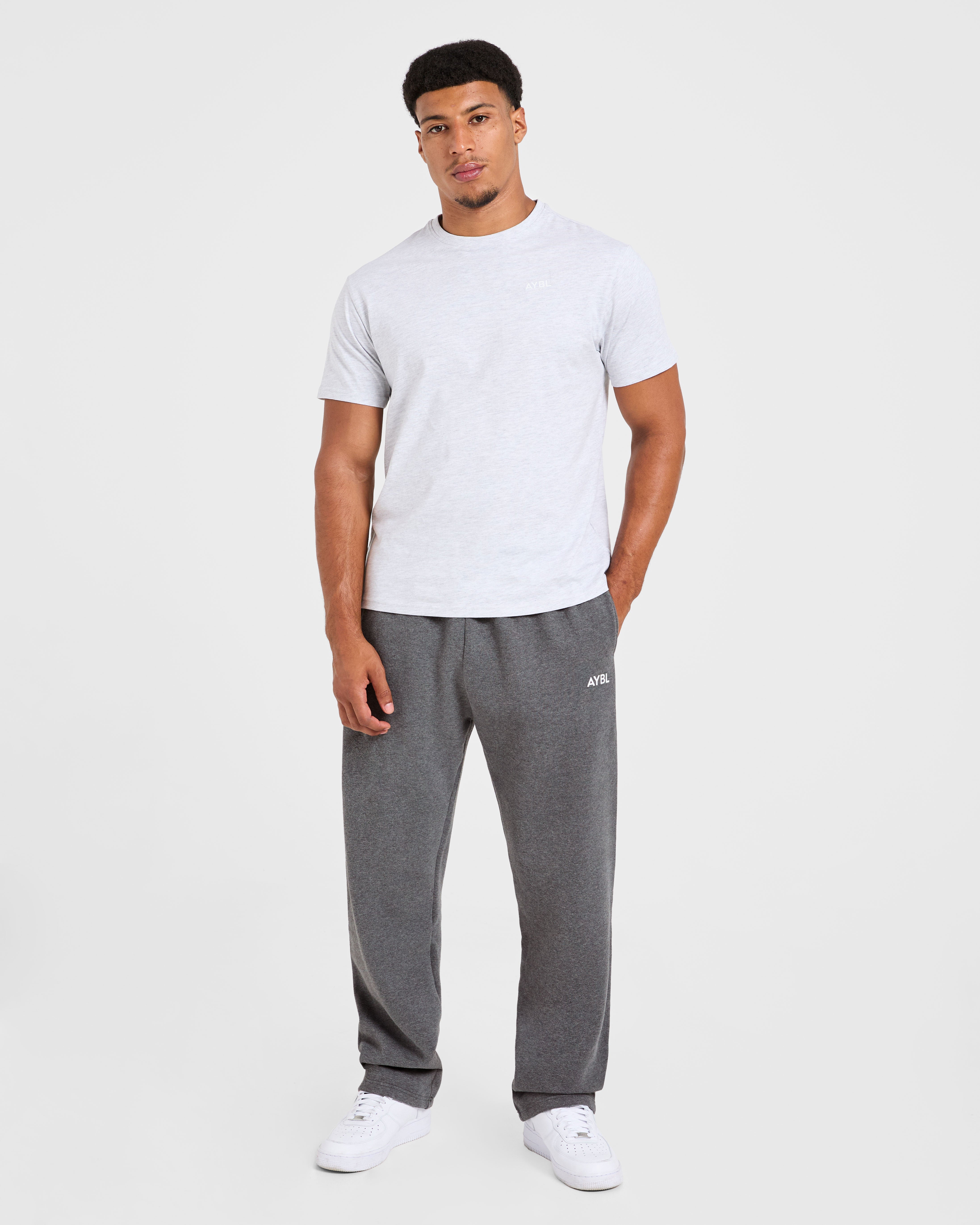 Essential Oversized Straight Leg Joggers - Charcoal