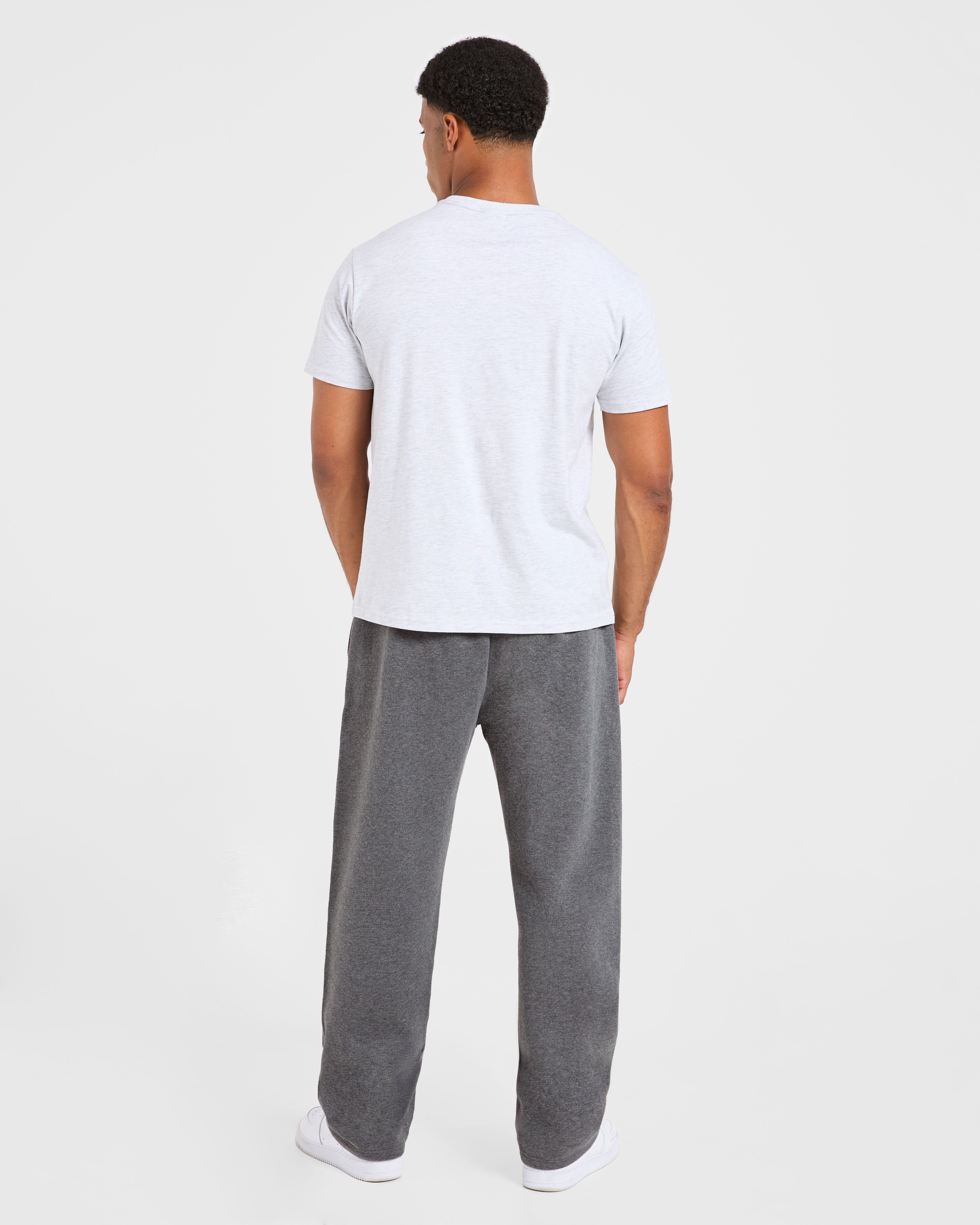 Essential Oversized Straight Leg Joggers - Charcoal