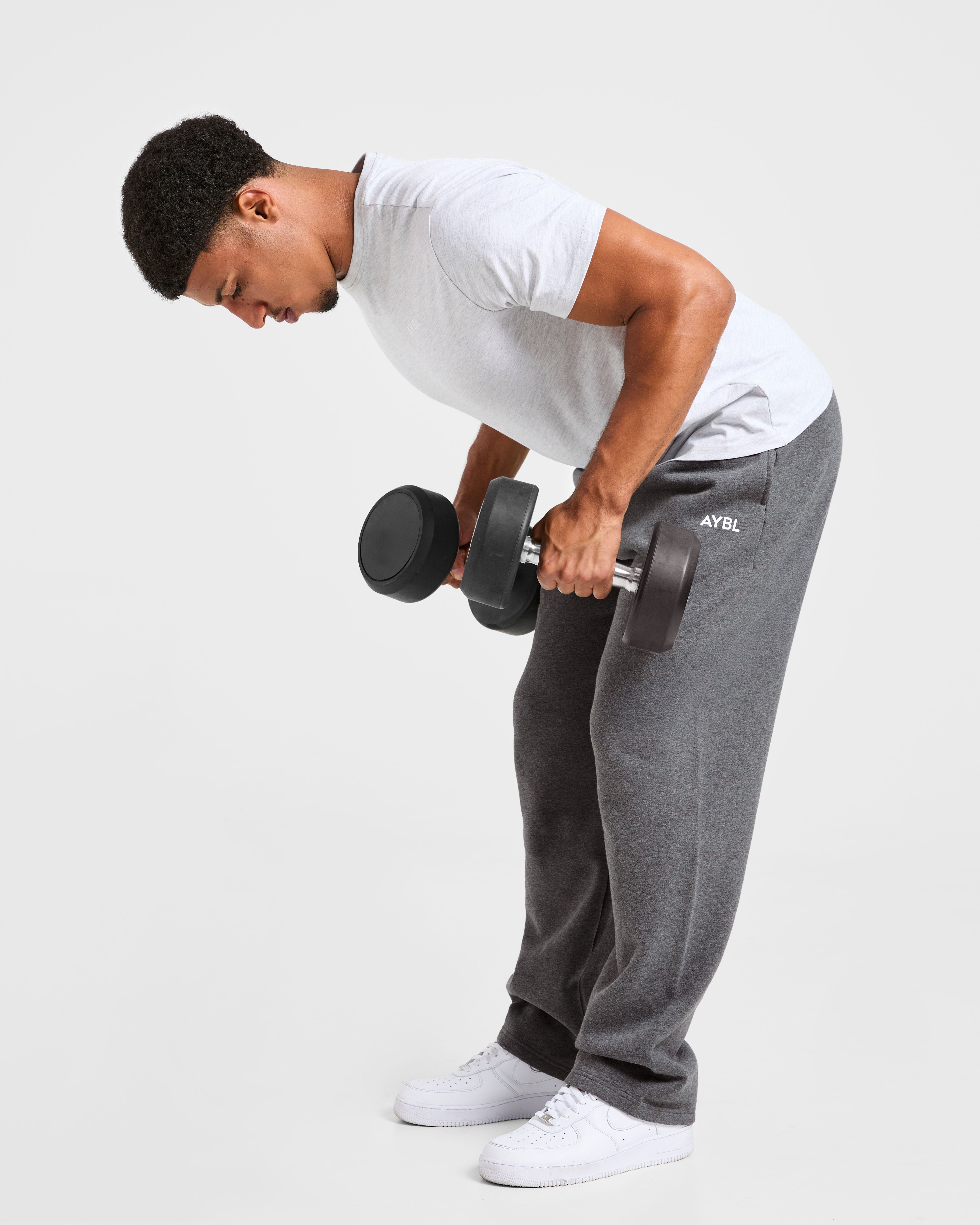 Essential Oversized Straight Leg Joggers - Charcoal