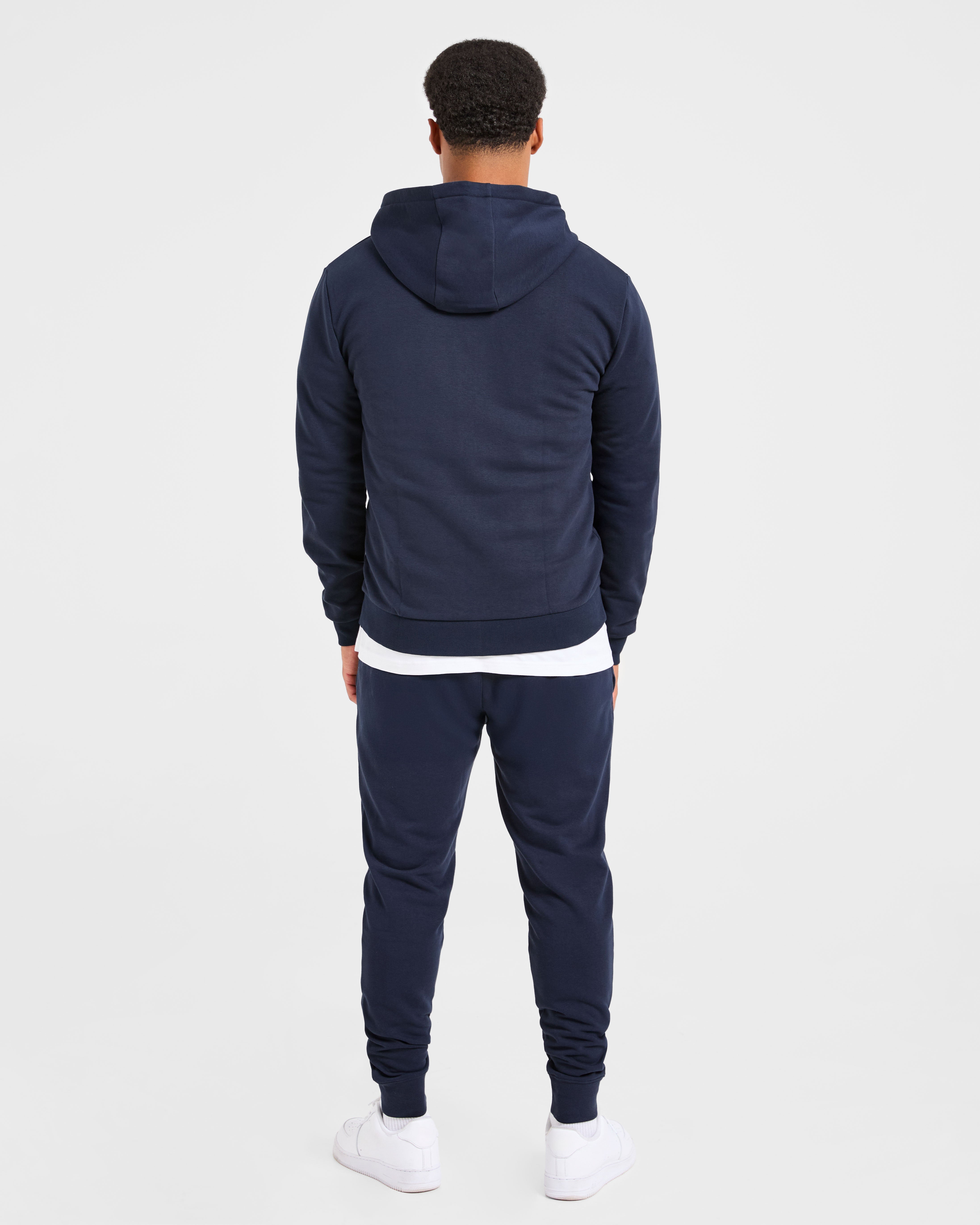 Essential Lightweight Zip Up Hoodie - Navy