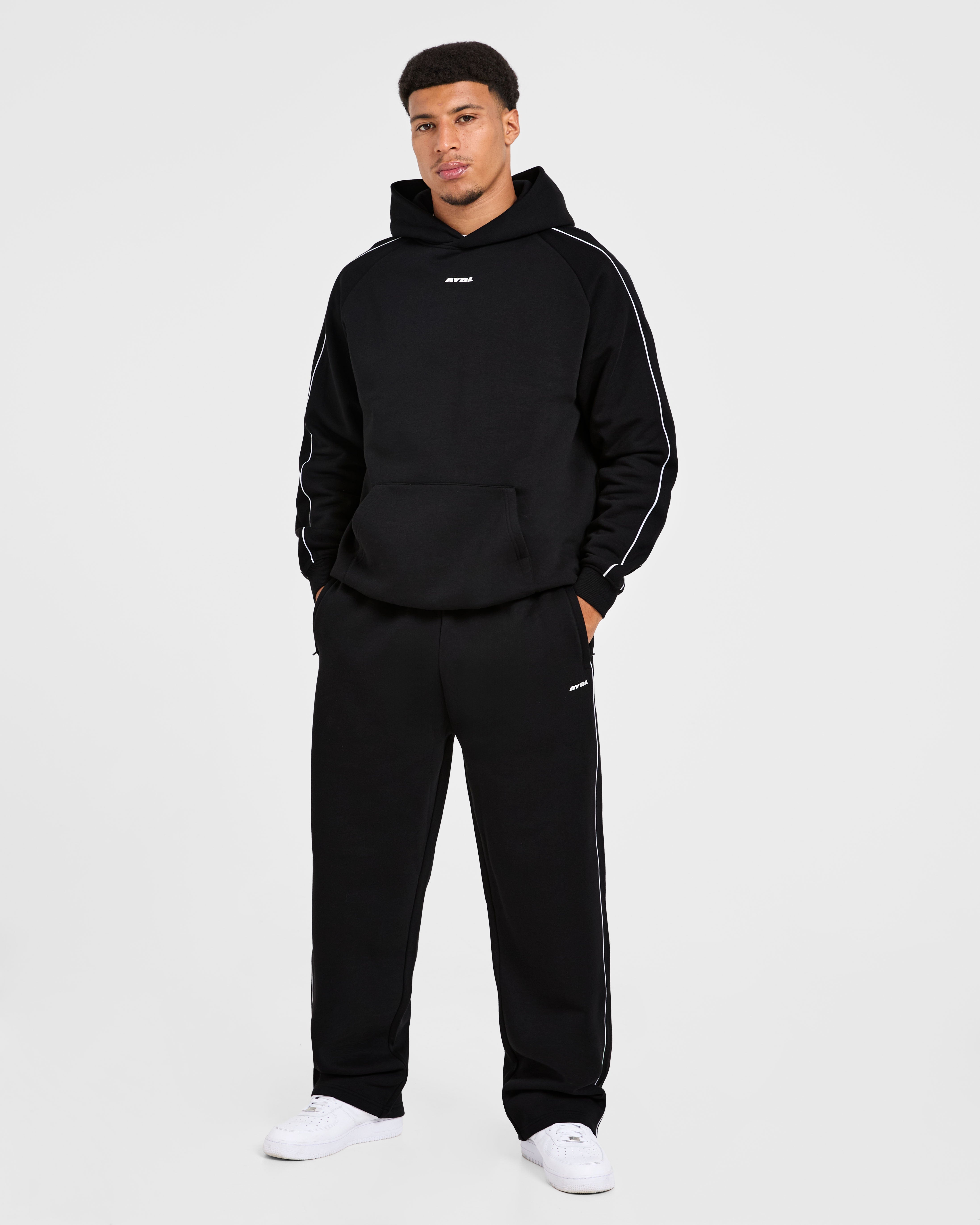 Restore Oversized Straight Leg Joggers - Black