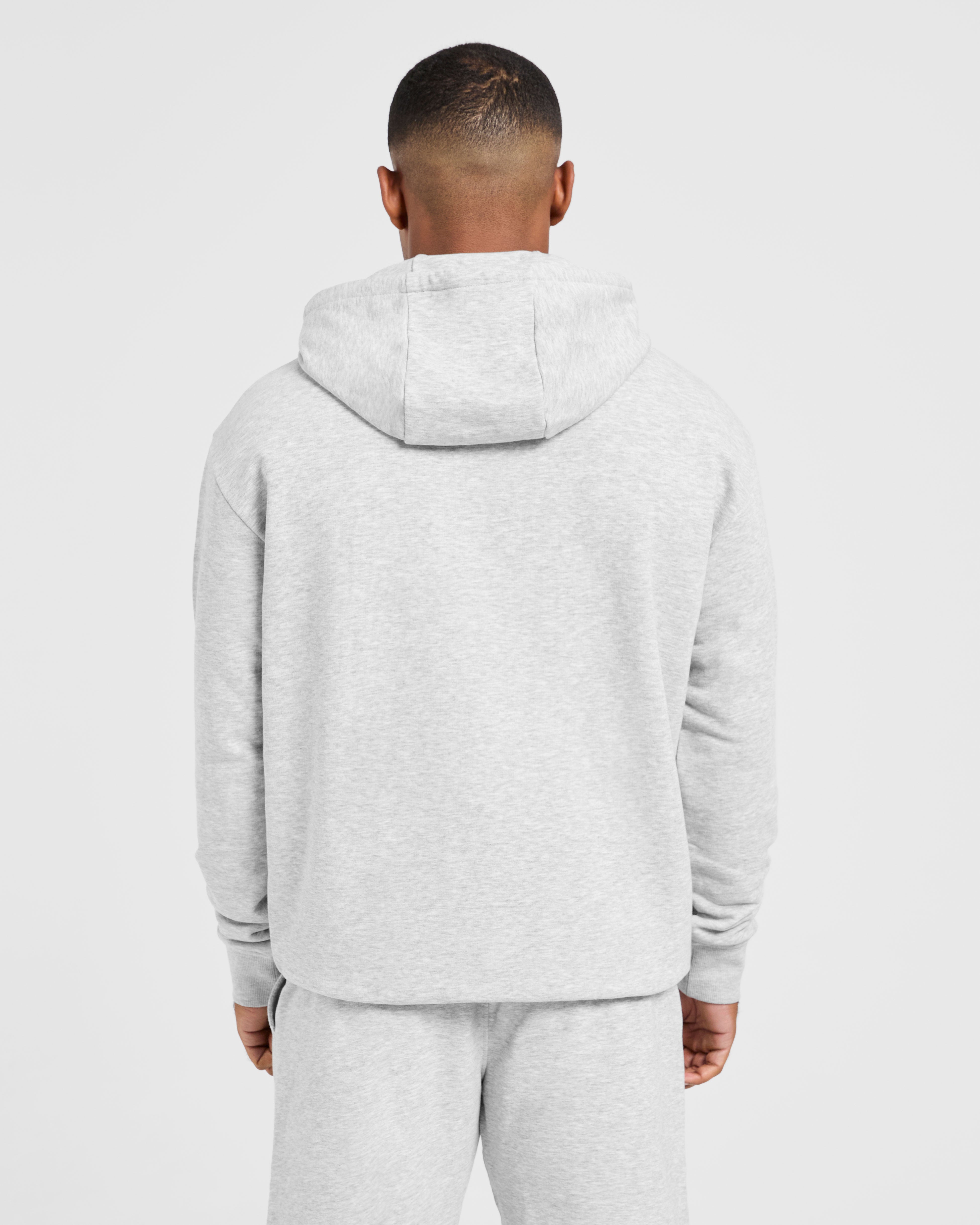Essential Lightweight Hoodie - Grey Marl