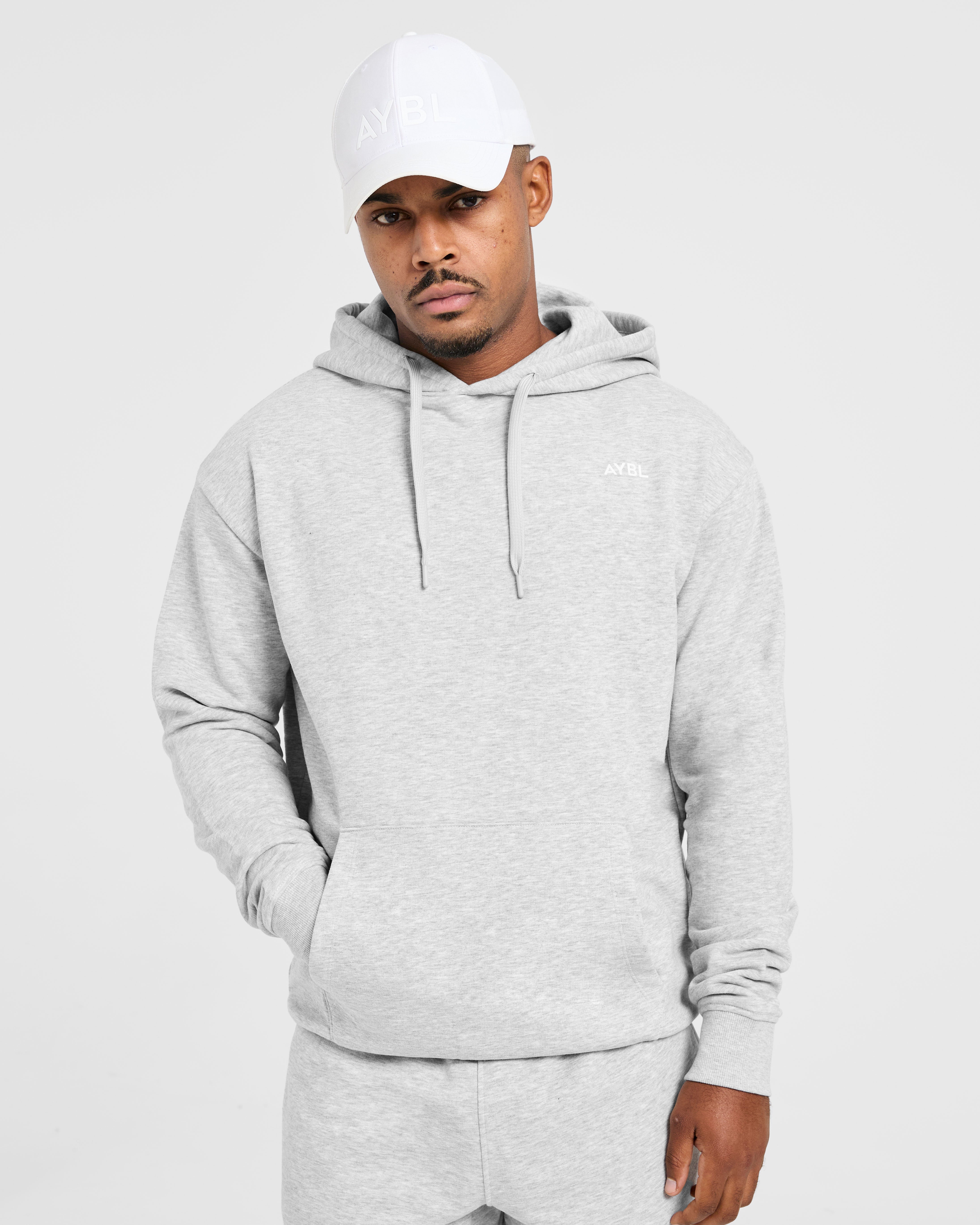 Essential Lightweight Hoodie - Grey Marl