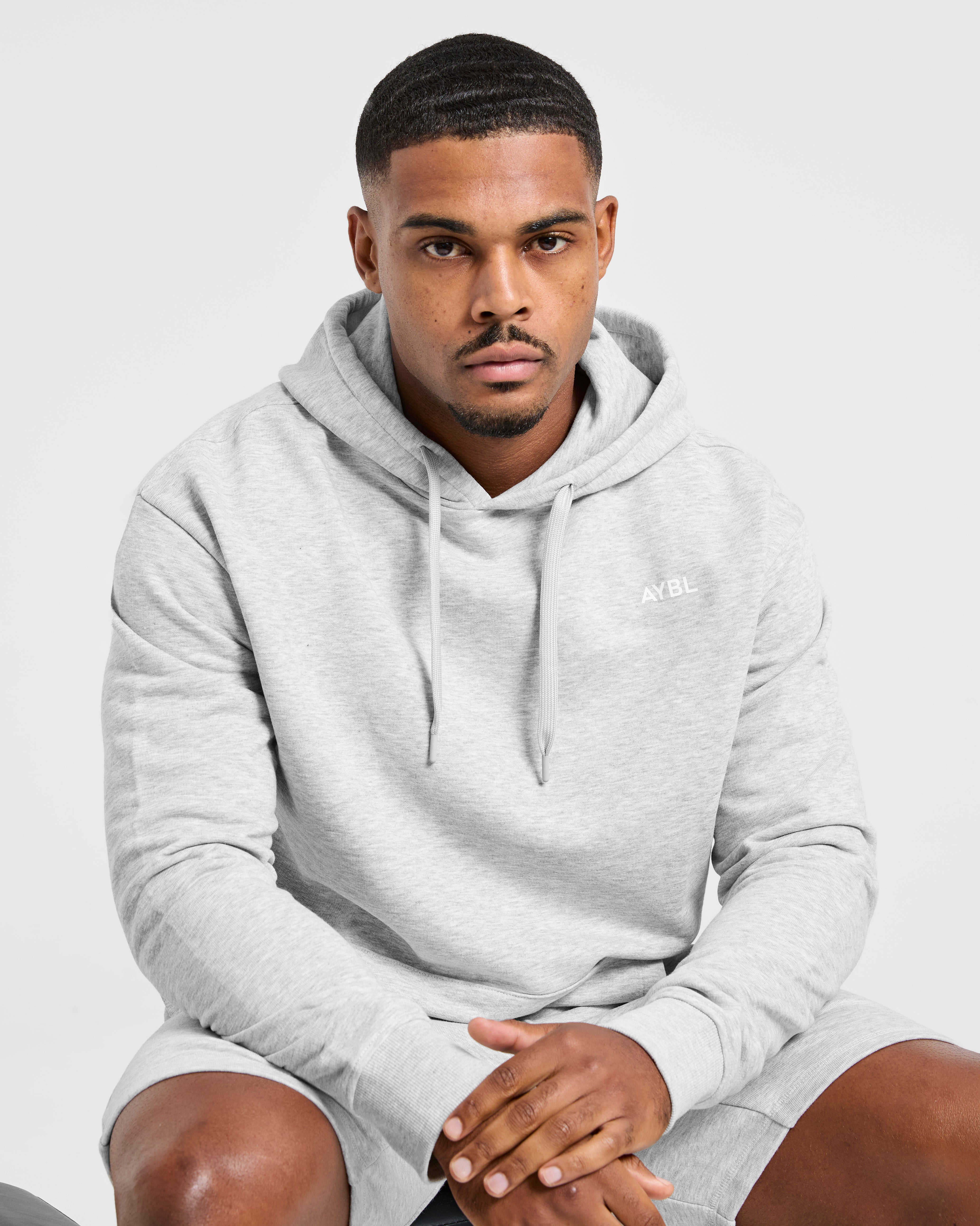Essential Lightweight Hoodie - Grey Marl
