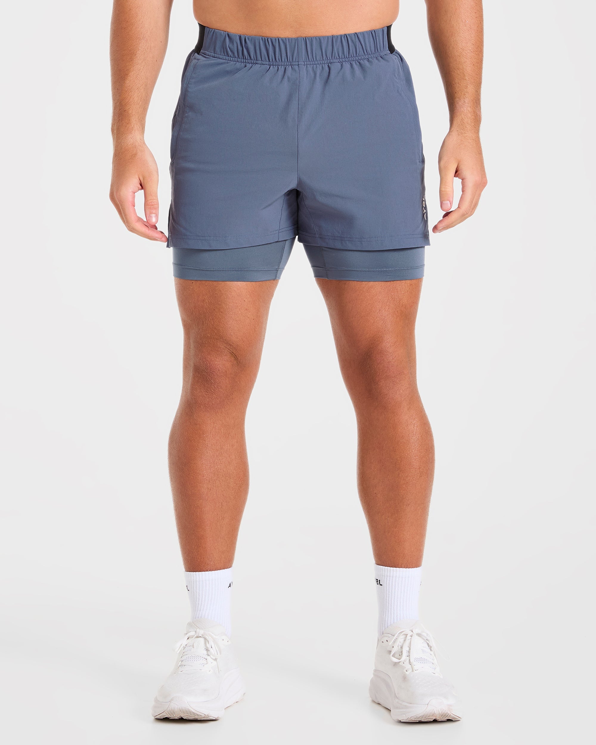 Signature 2 in 1 Shorts - Steel Blue