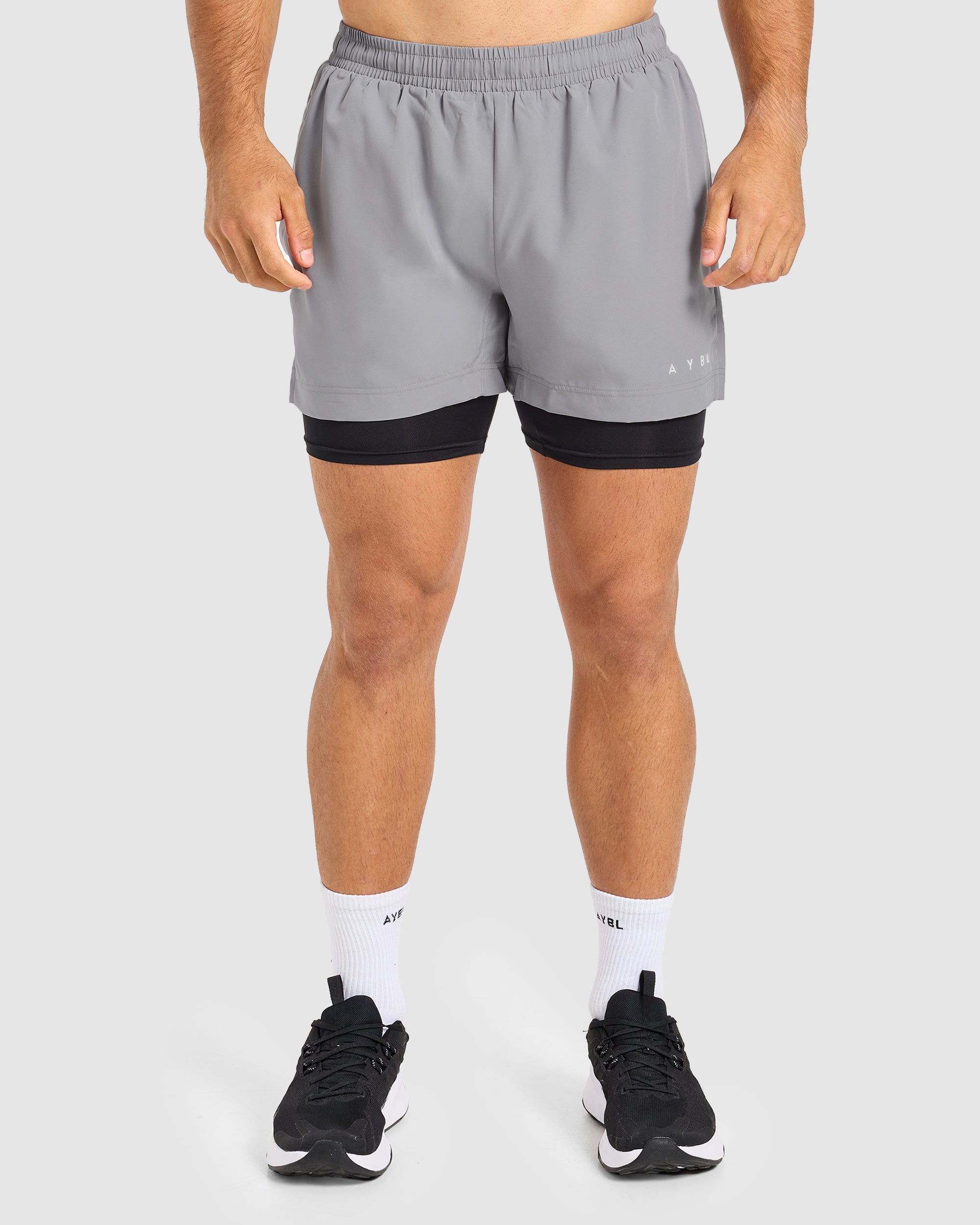 Core 2 in 1 Shorts - Grey/Black
