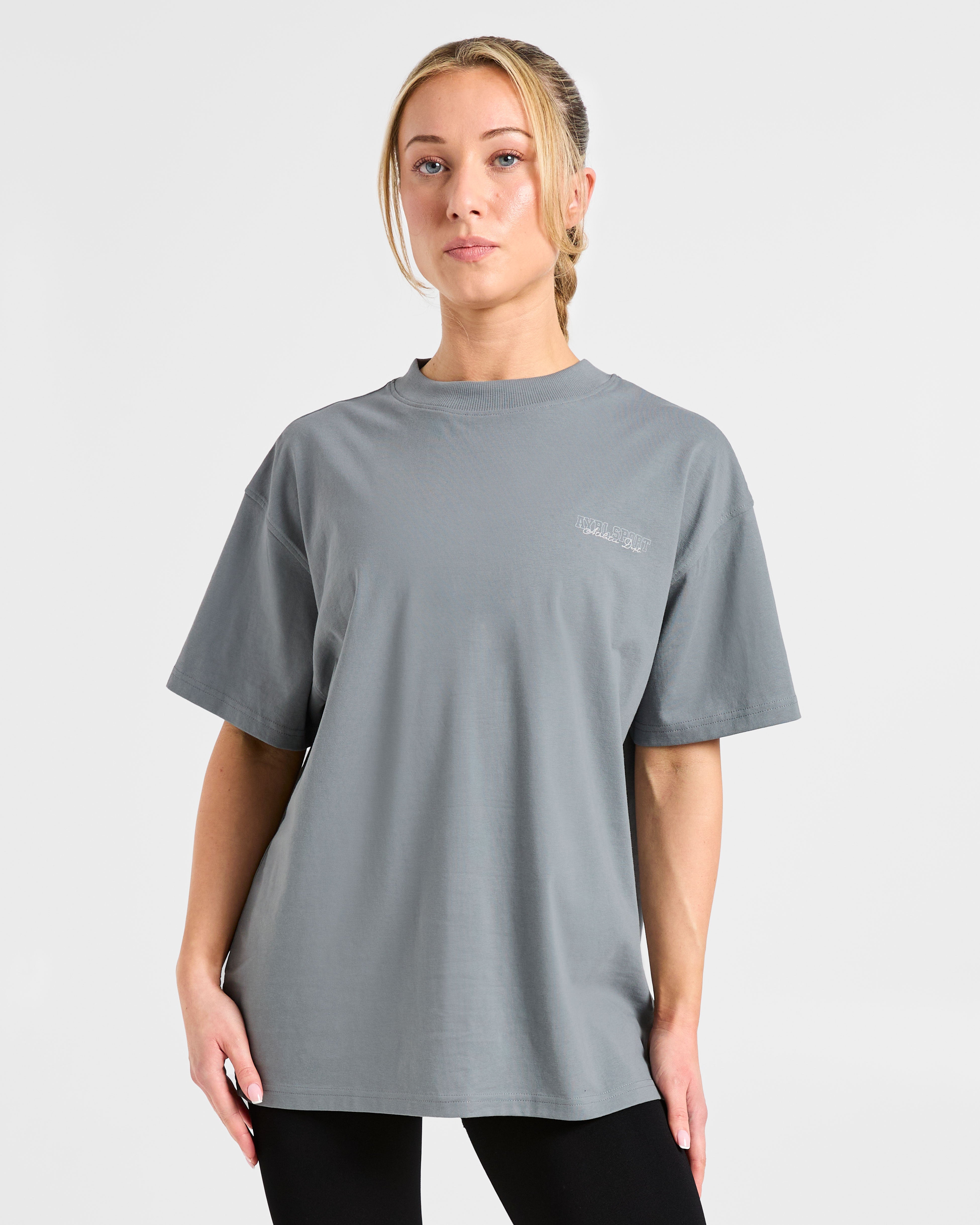 Varsity Dept. Oversized T Shirt - Slate Grey