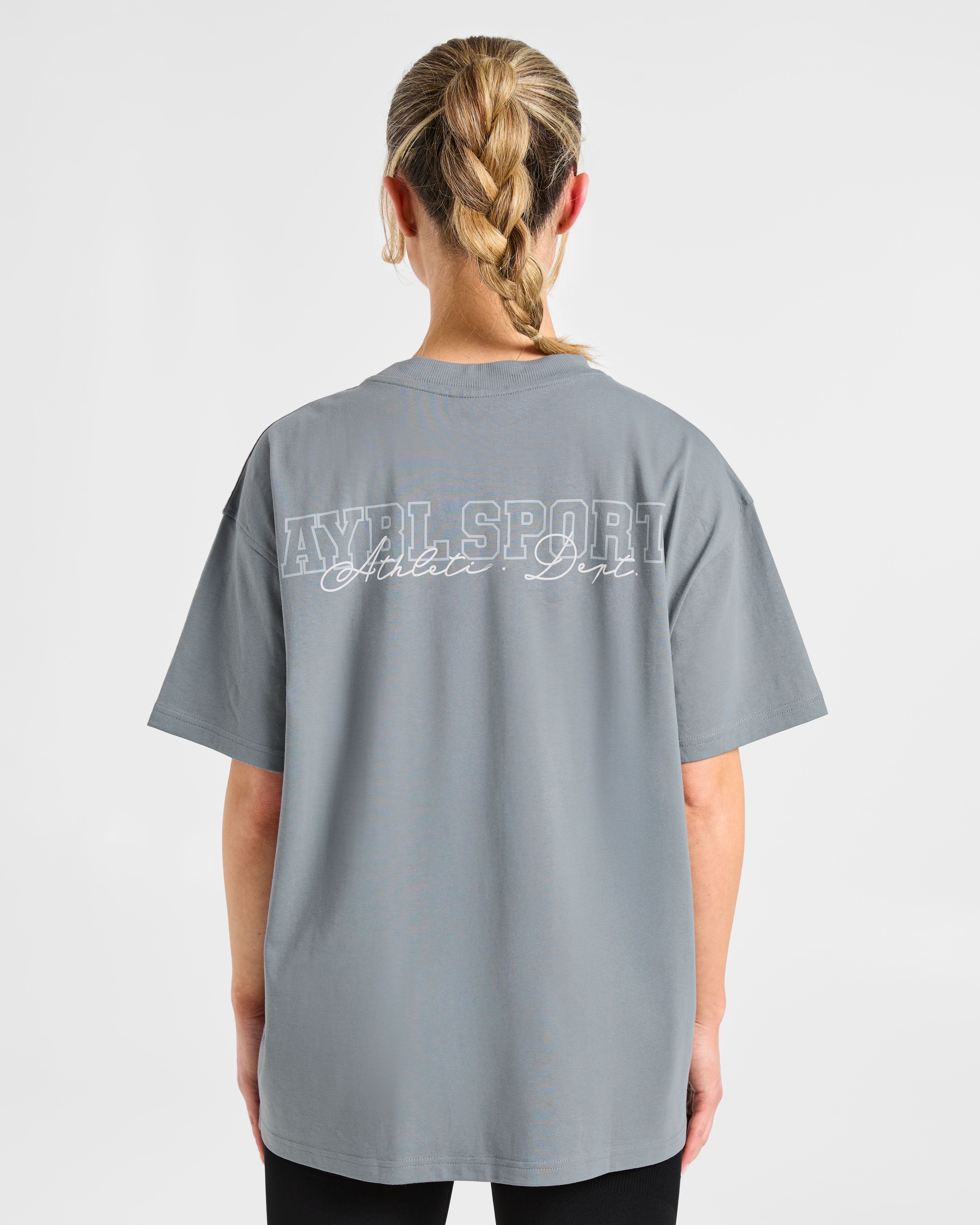 Varsity Dept. Oversized T Shirt - Slate Grey