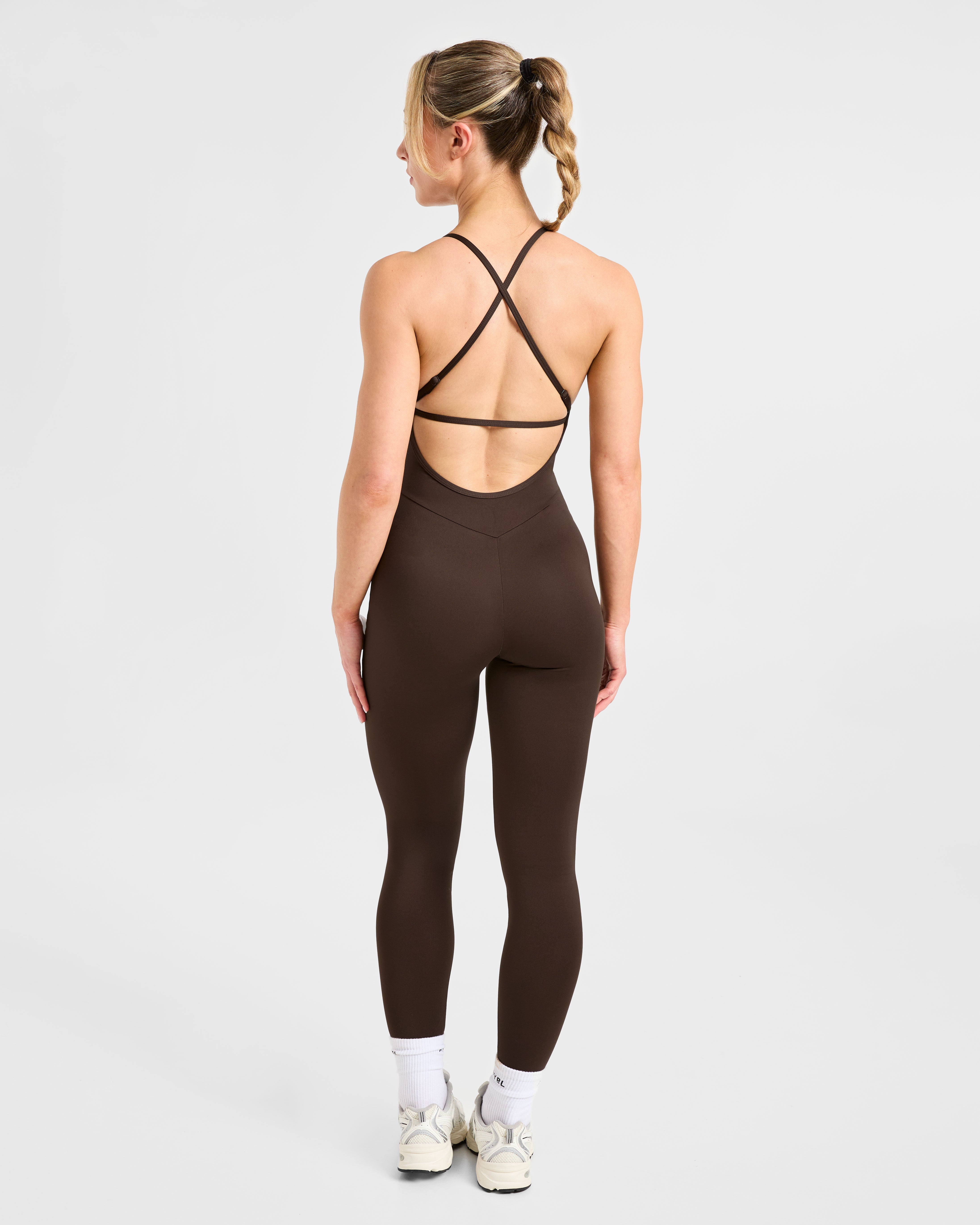 Sculpt Backless Legging All In One - Deep Cocoa Brown