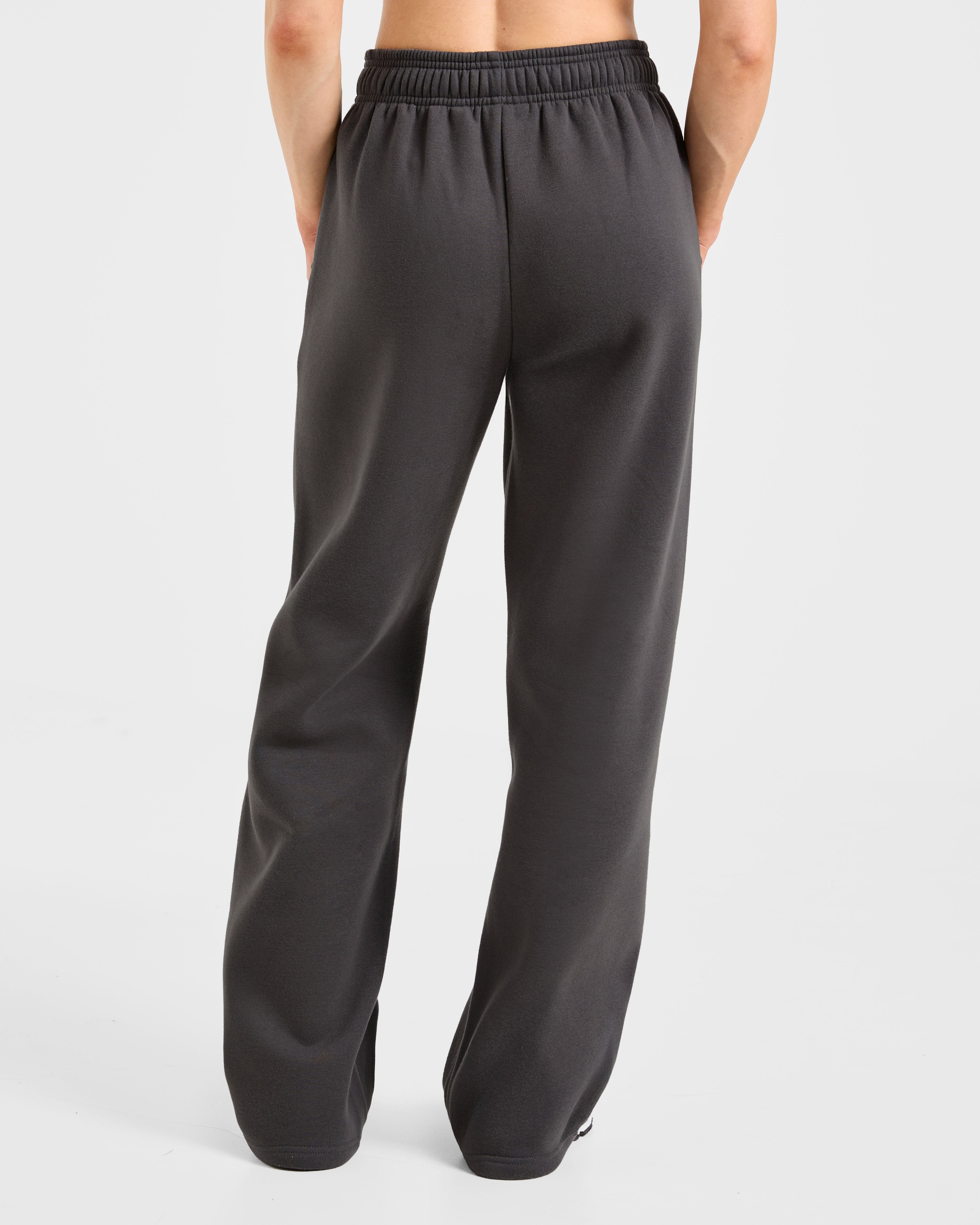 Sports Essentials Oversized Straight Leg Joggers - Charcoal/Pink