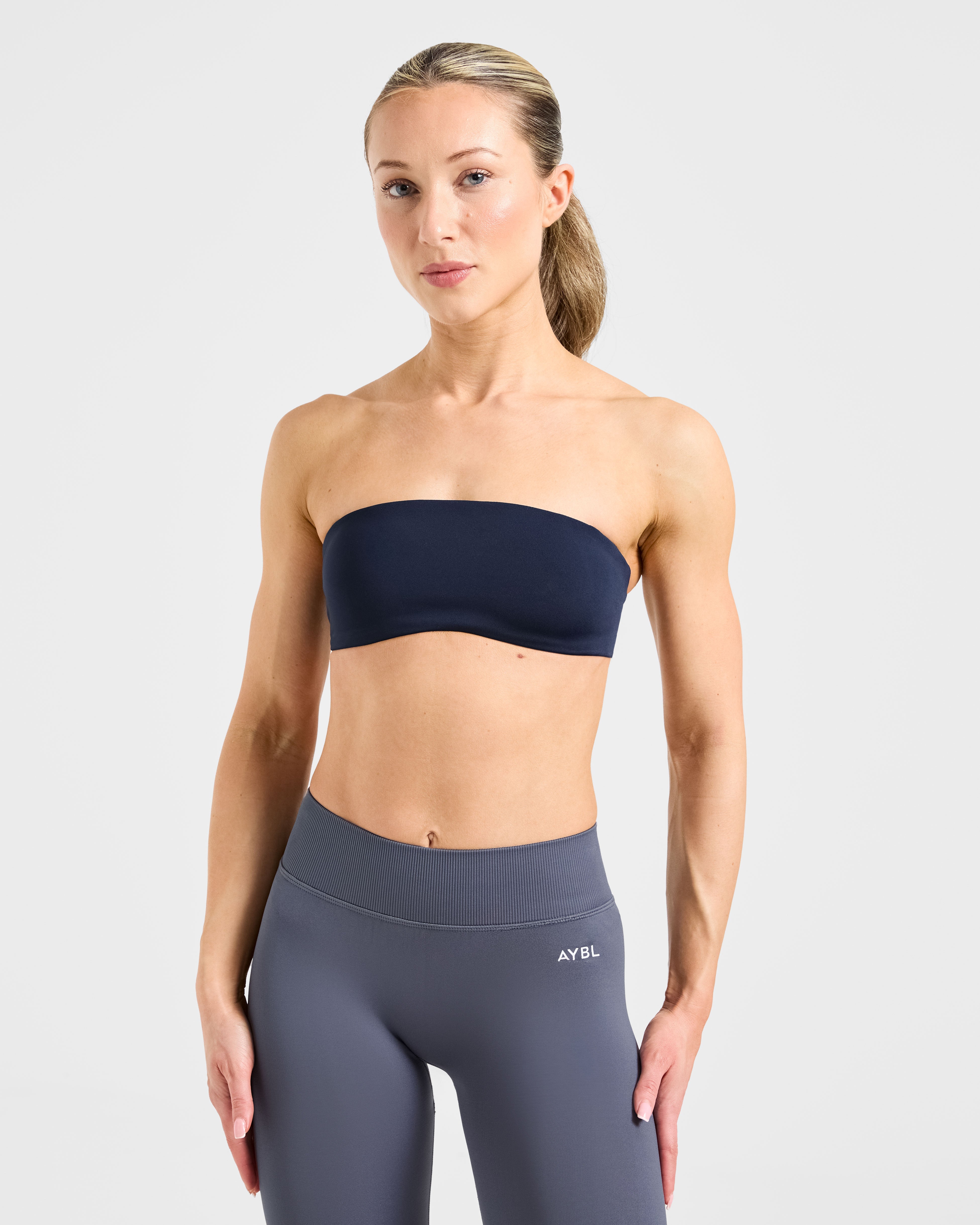 Essential Bandeau Sports Bra - Navy