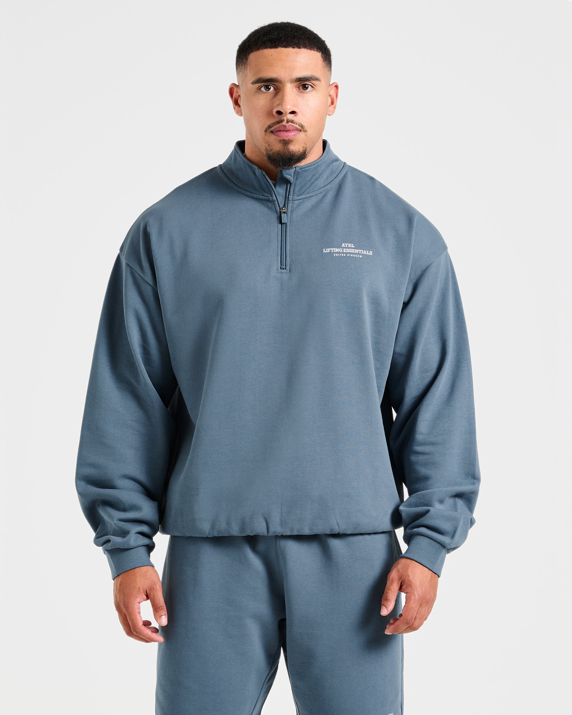 Apex Lifting Essentials 1/4 Zip Pullover - Titanium Blue