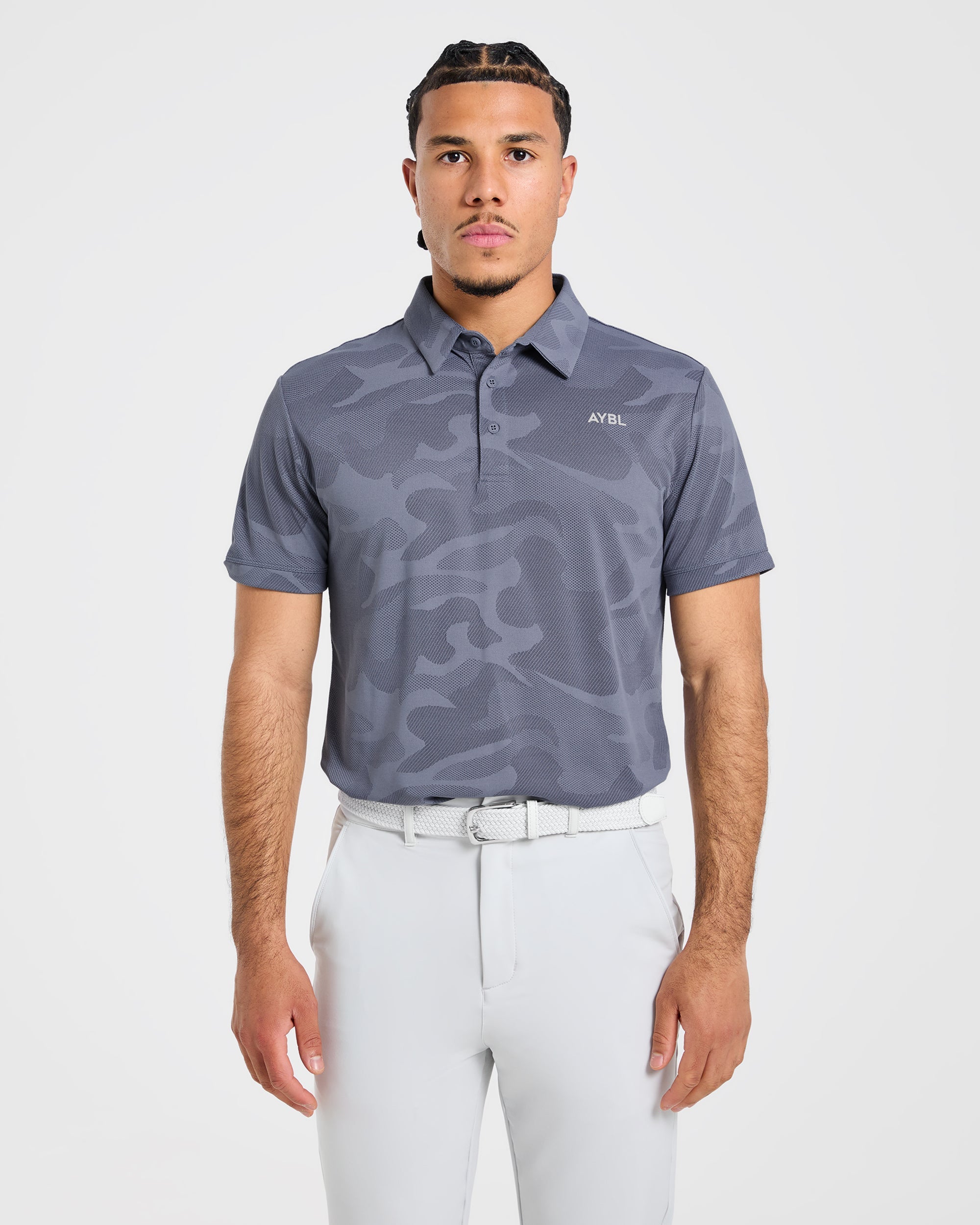 Camo Polo - Slate Blue