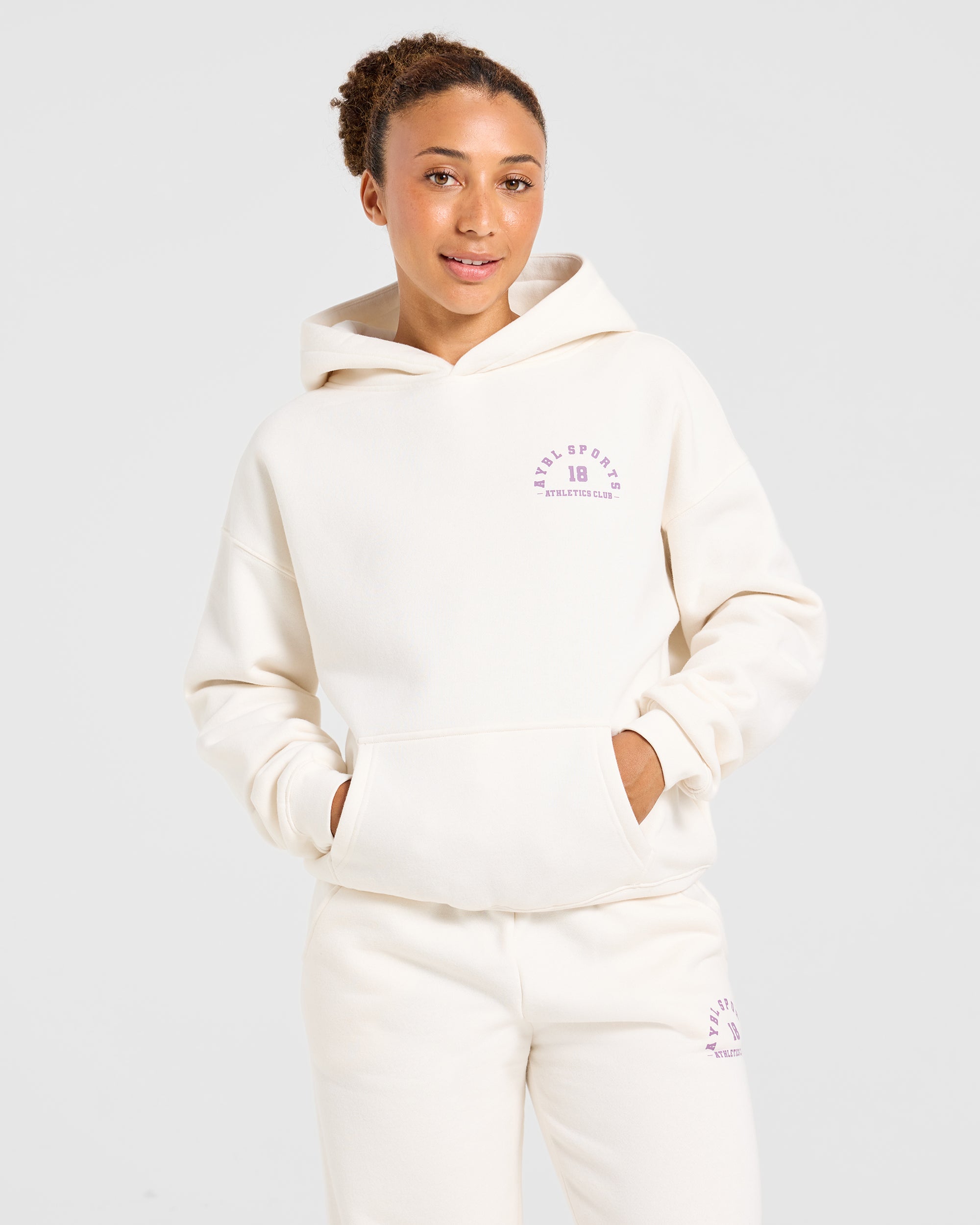 AYBL Sports 18 Oversized Hoodie - Off White