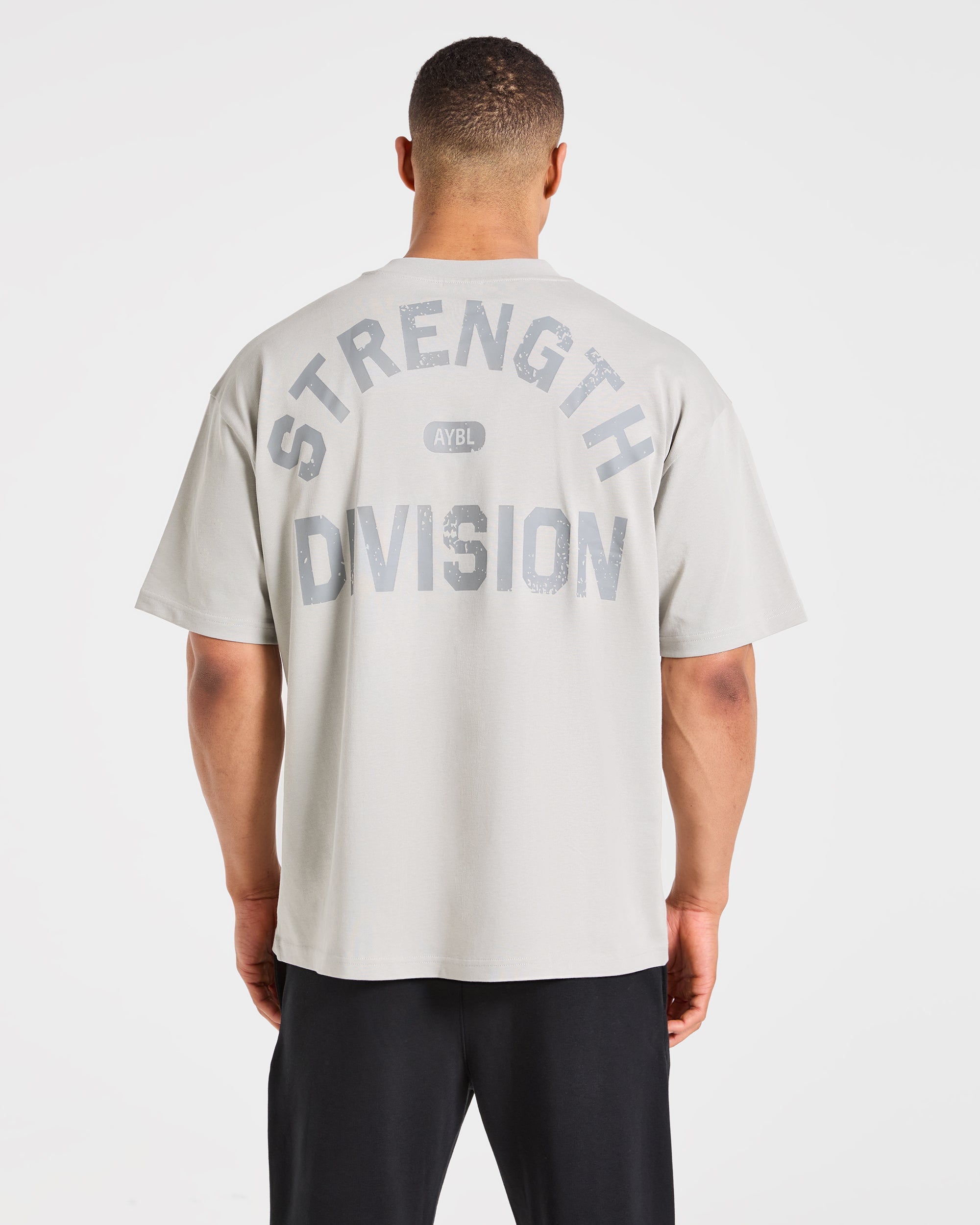 Strength Division Oversized T Shirt - Iced Grey