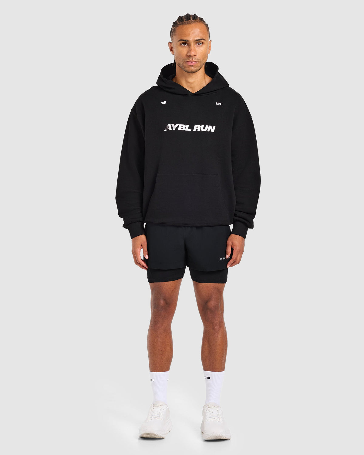 Run Graphic Hoodie - Black