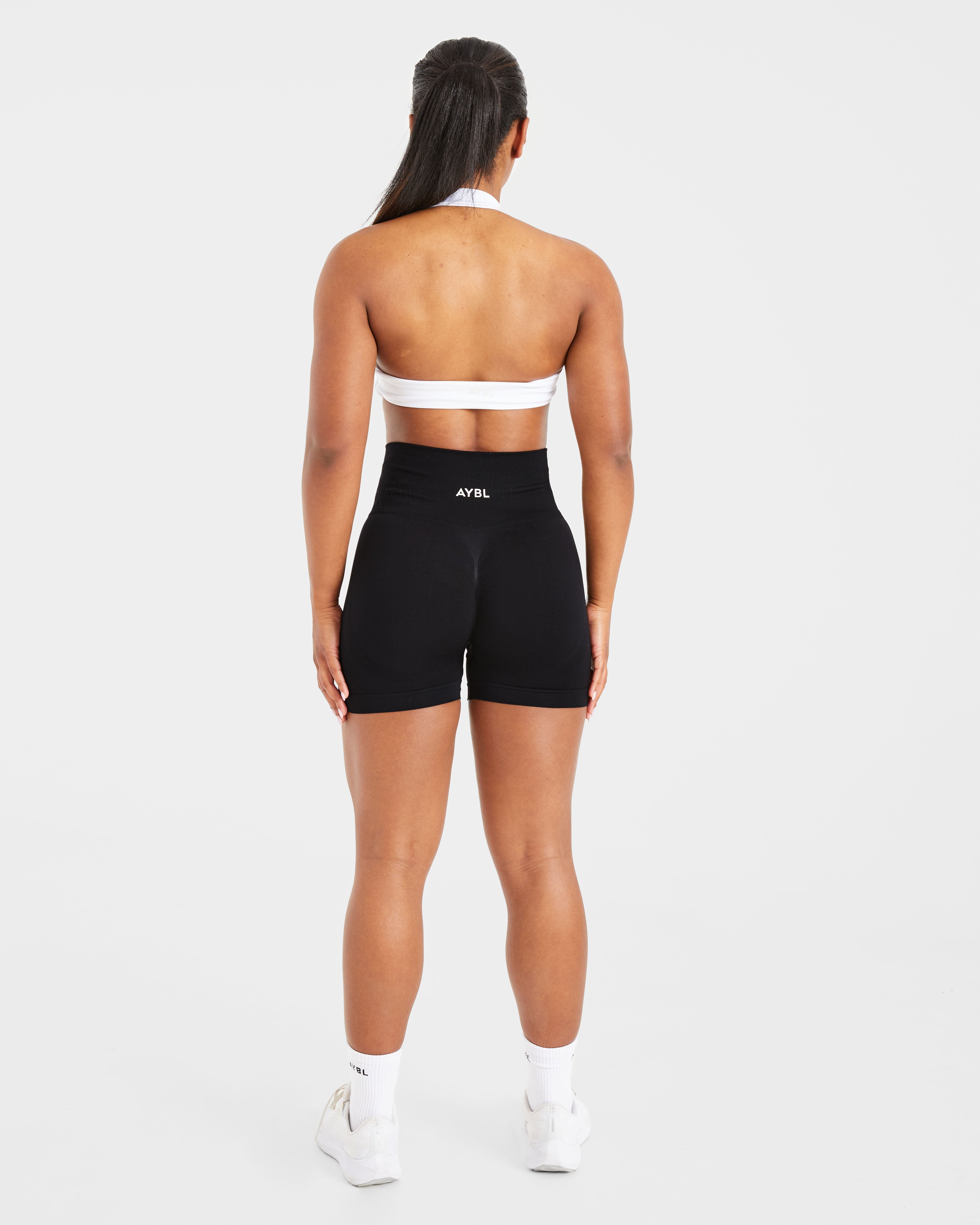 Essential Halterneck Sports Bra - White