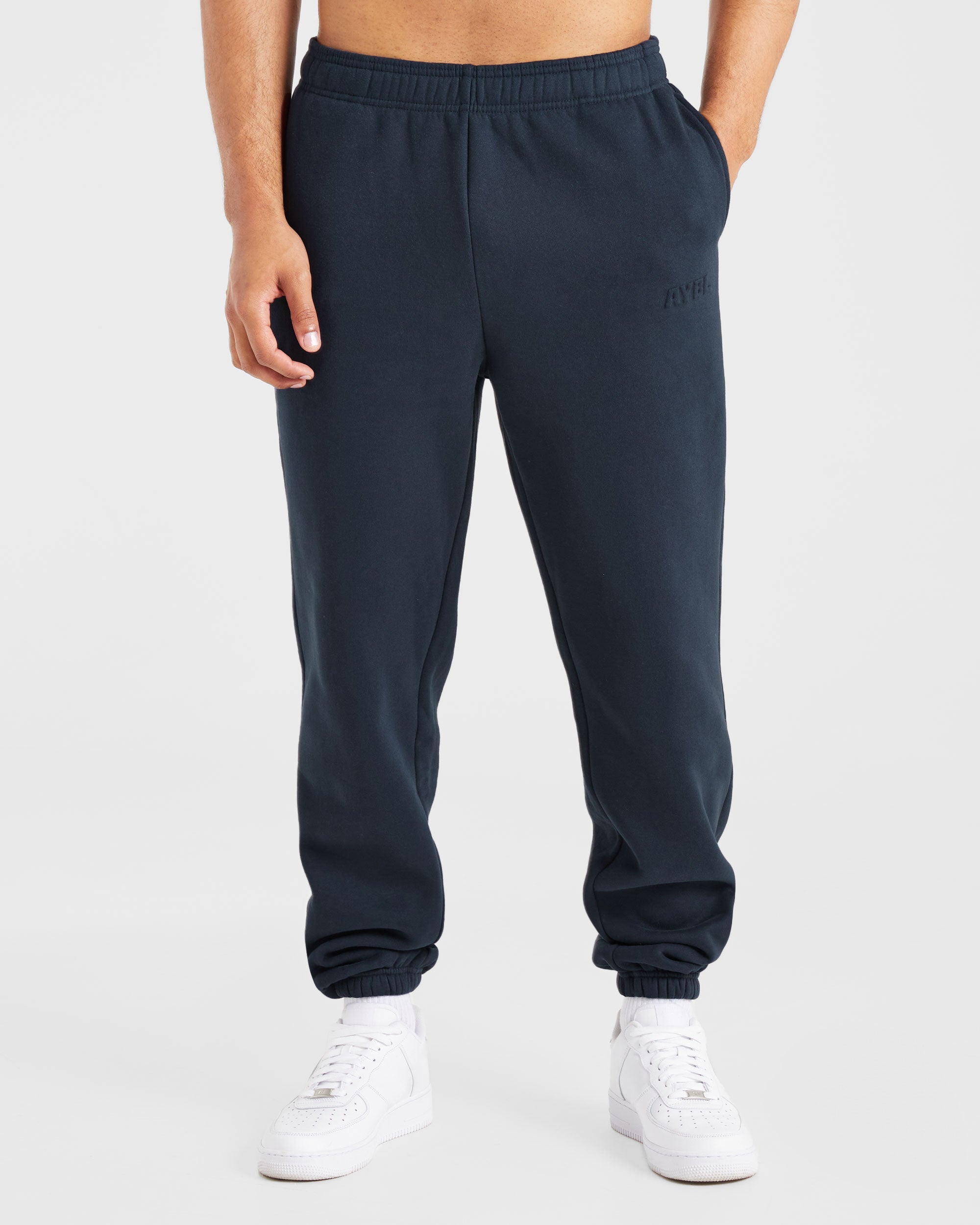 Etched Joggers - Navy
