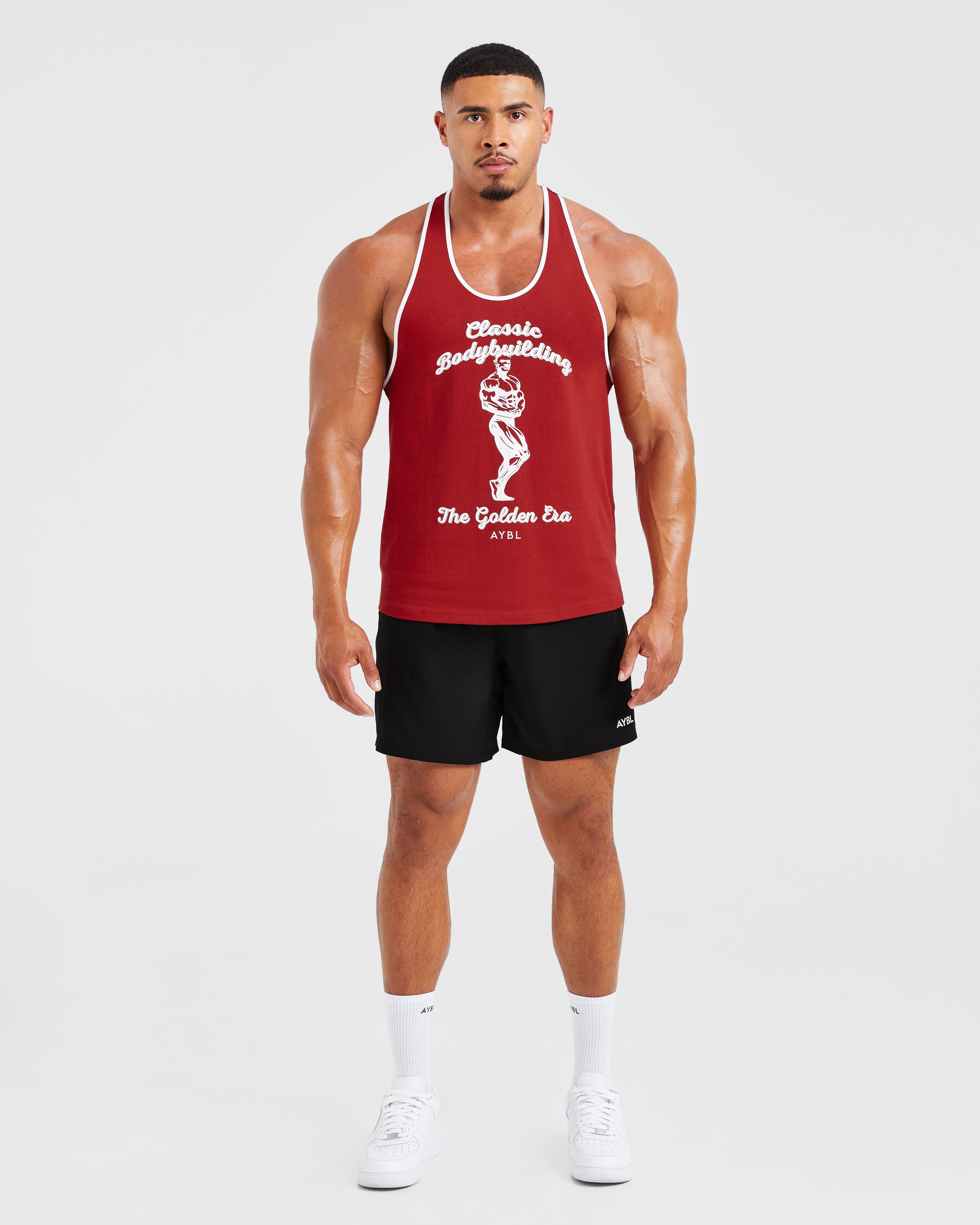 Wesley Vissers X Classic Bodybuilding Stringer - Deep Red