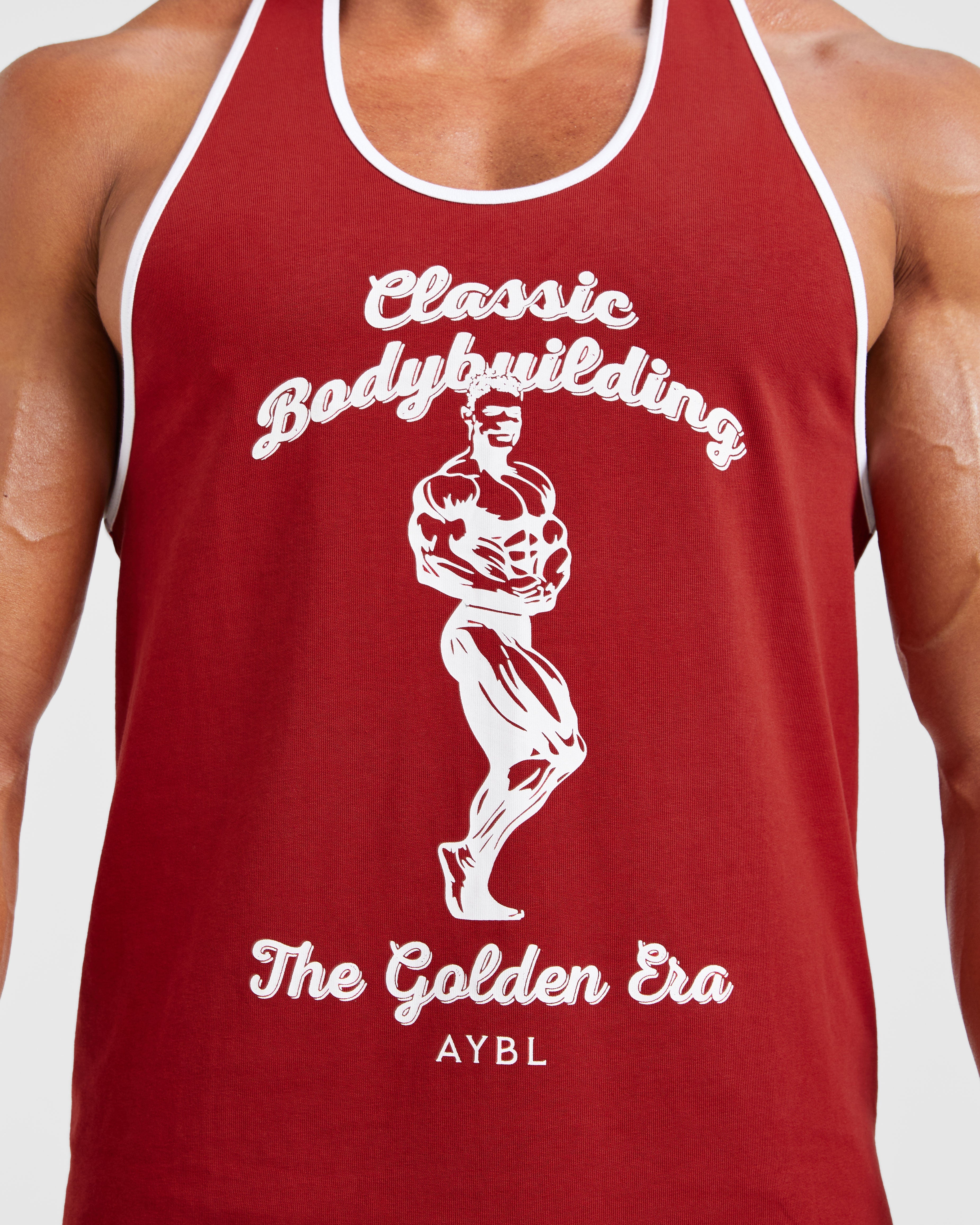Wesley Vissers X Classic Bodybuilding Stringer - Deep Red