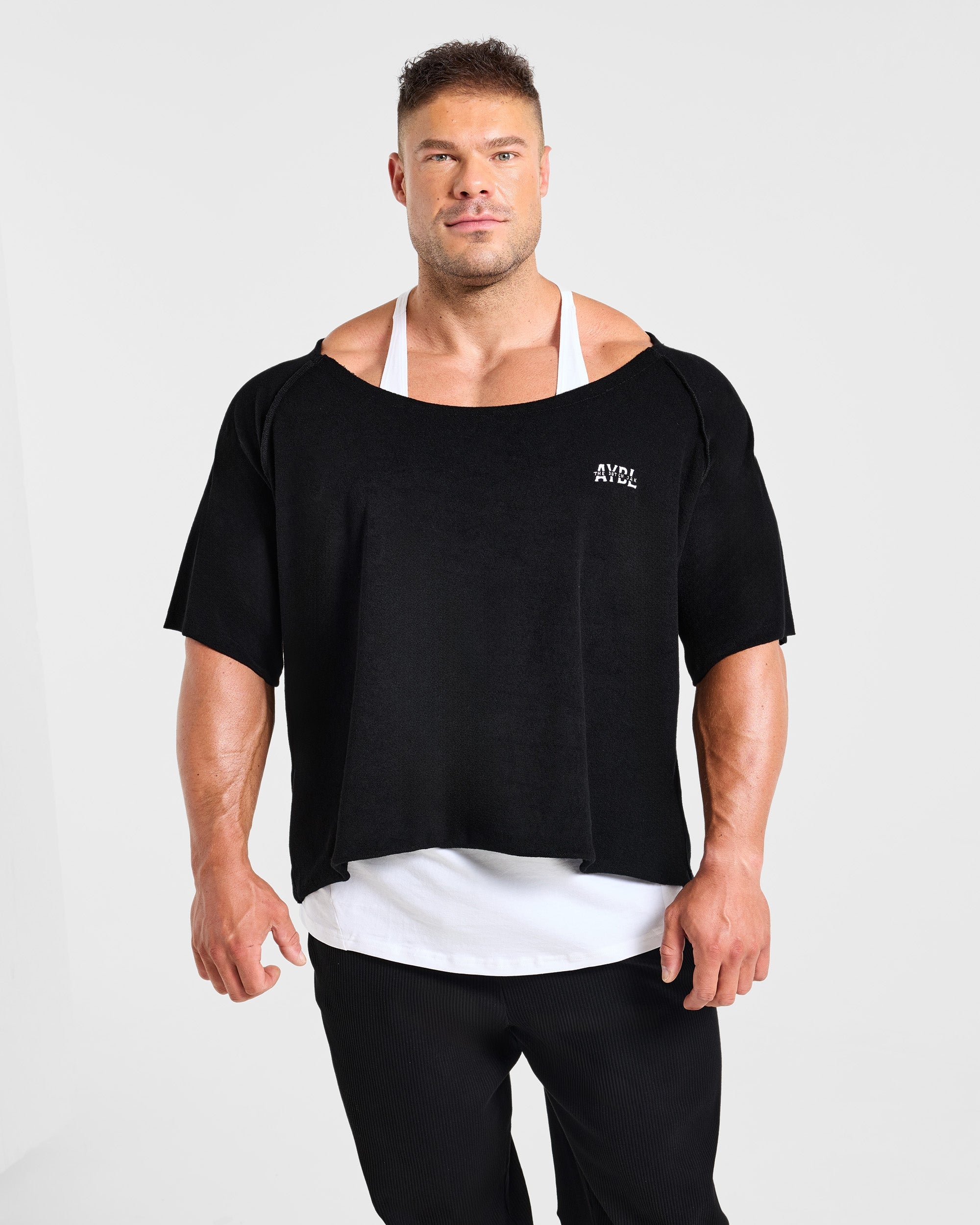 Wesley Vissers x Old School Wide Neck T Shirt - Black