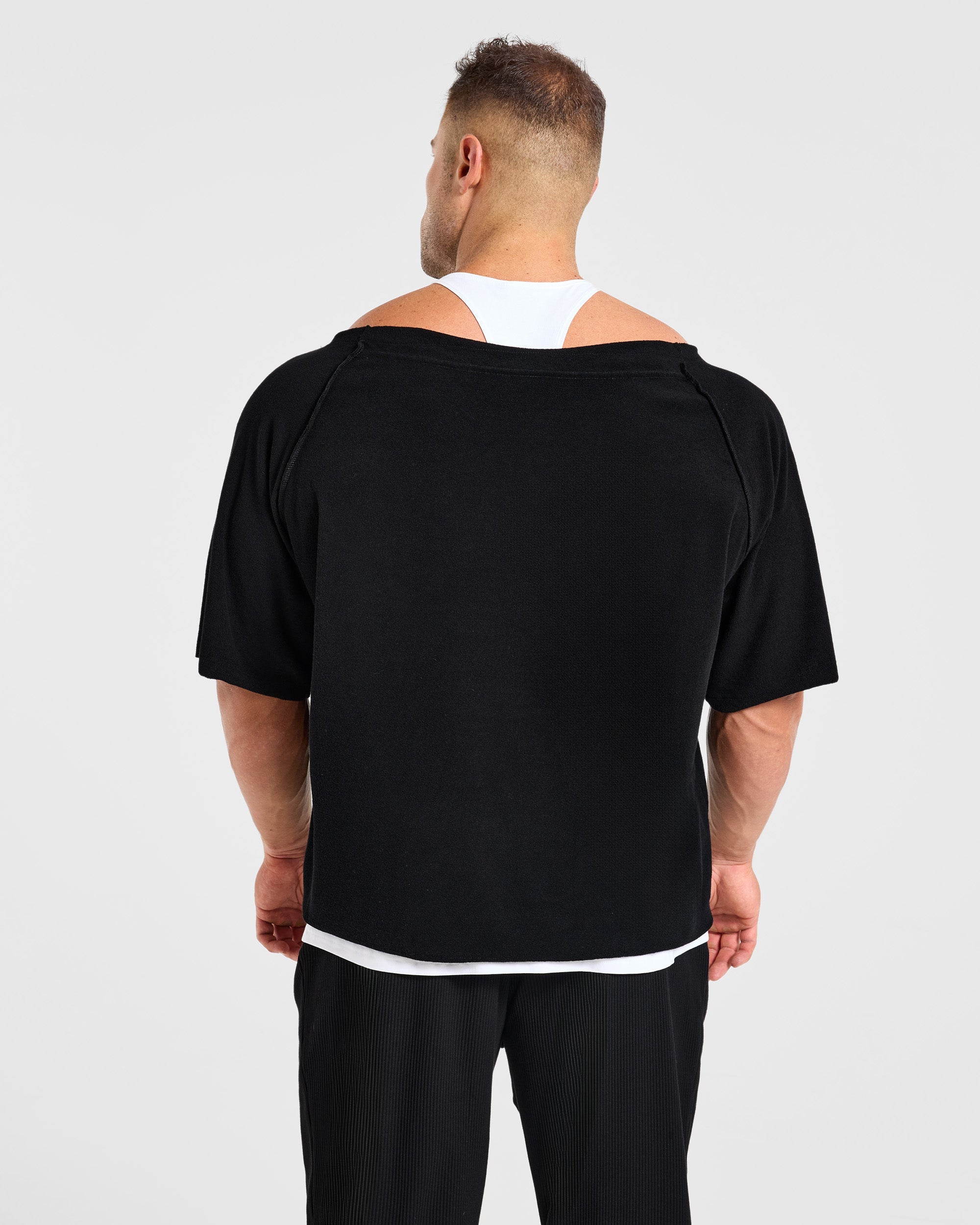 Wesley Vissers x Old School Wide Neck T Shirt - Black