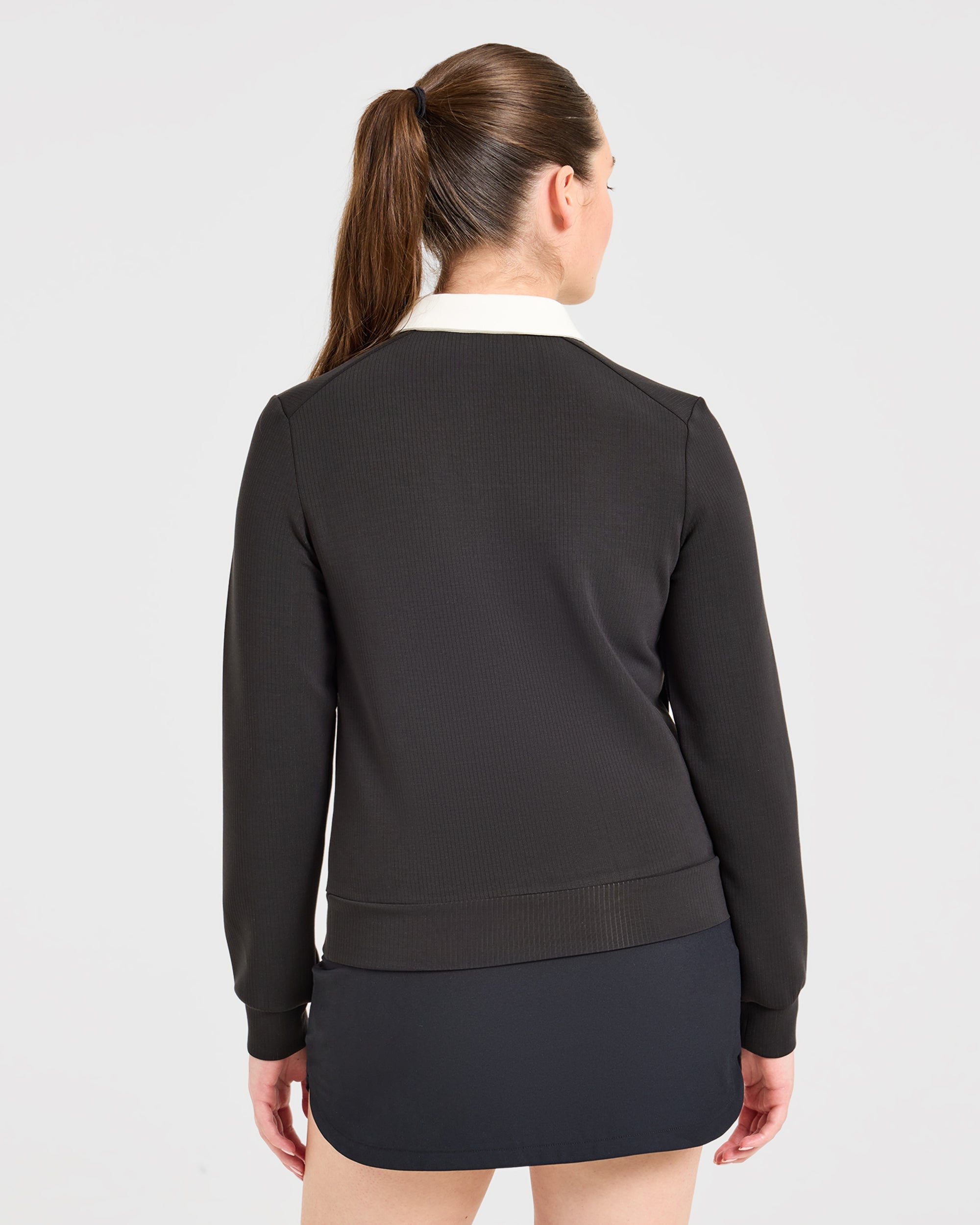 Signature Long Sleeve Polo - Black