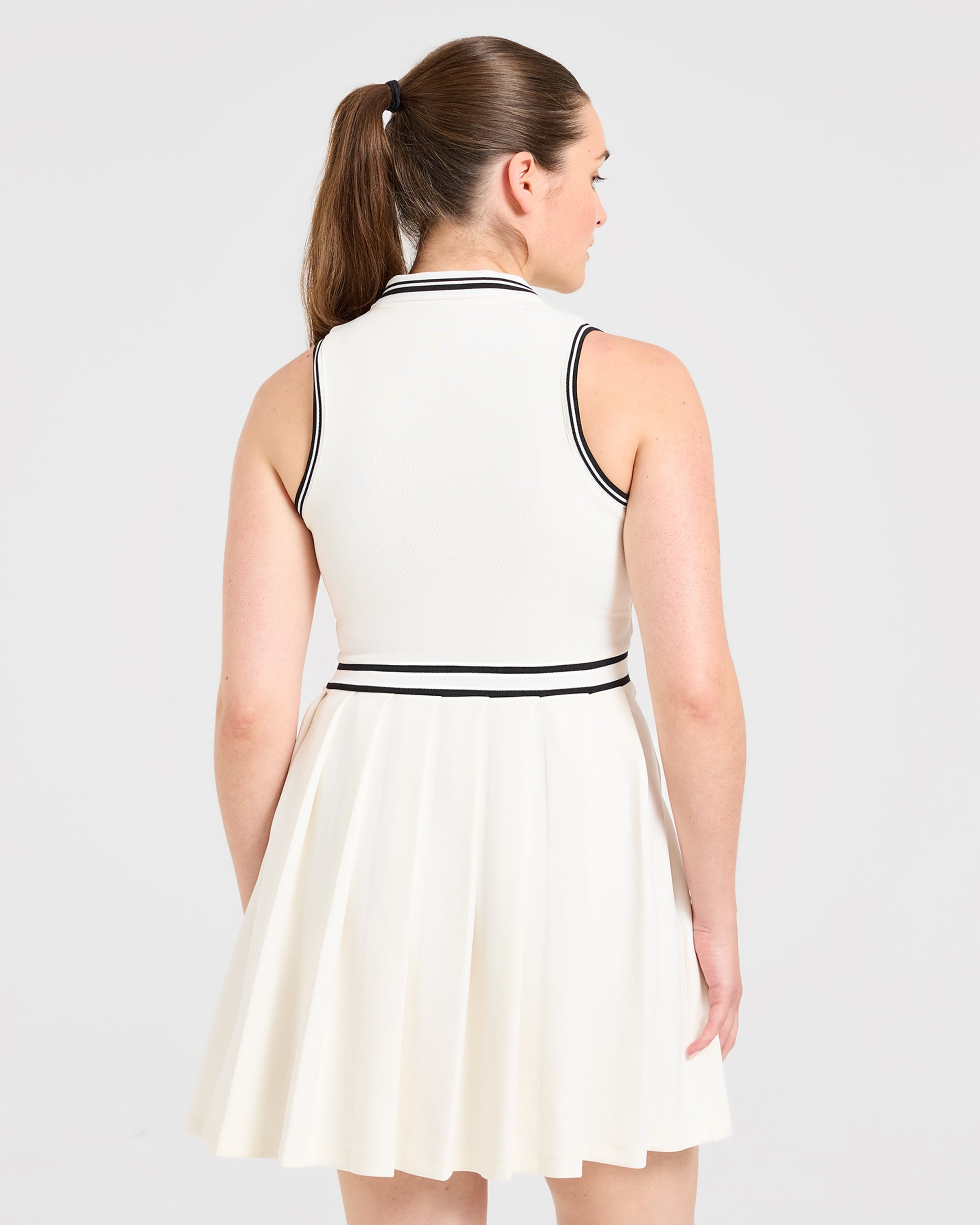 Classic Pleated Dress - White