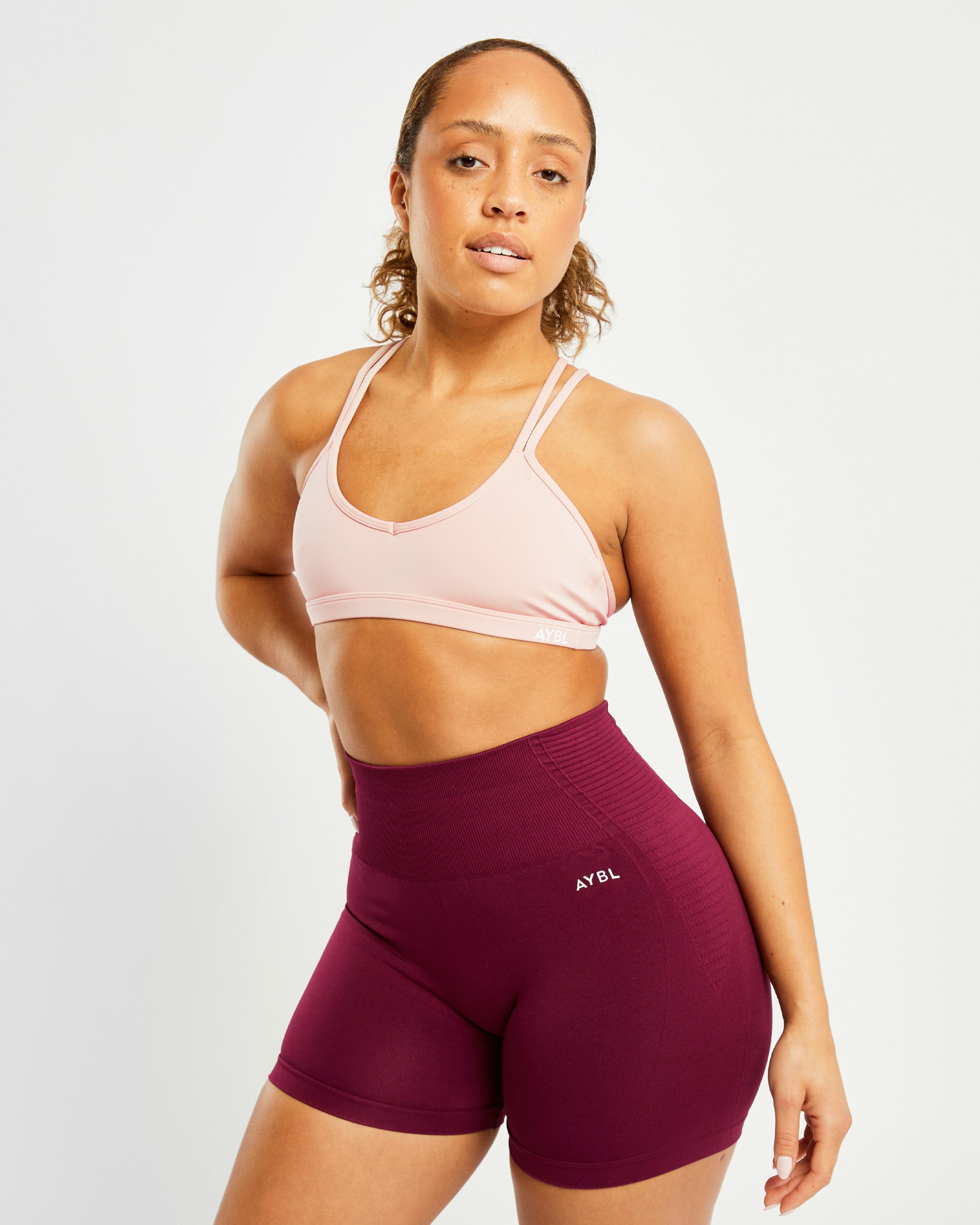 Dusty pink sports bra online