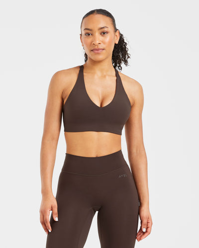 Staple Sports Bra - Coffee Brown