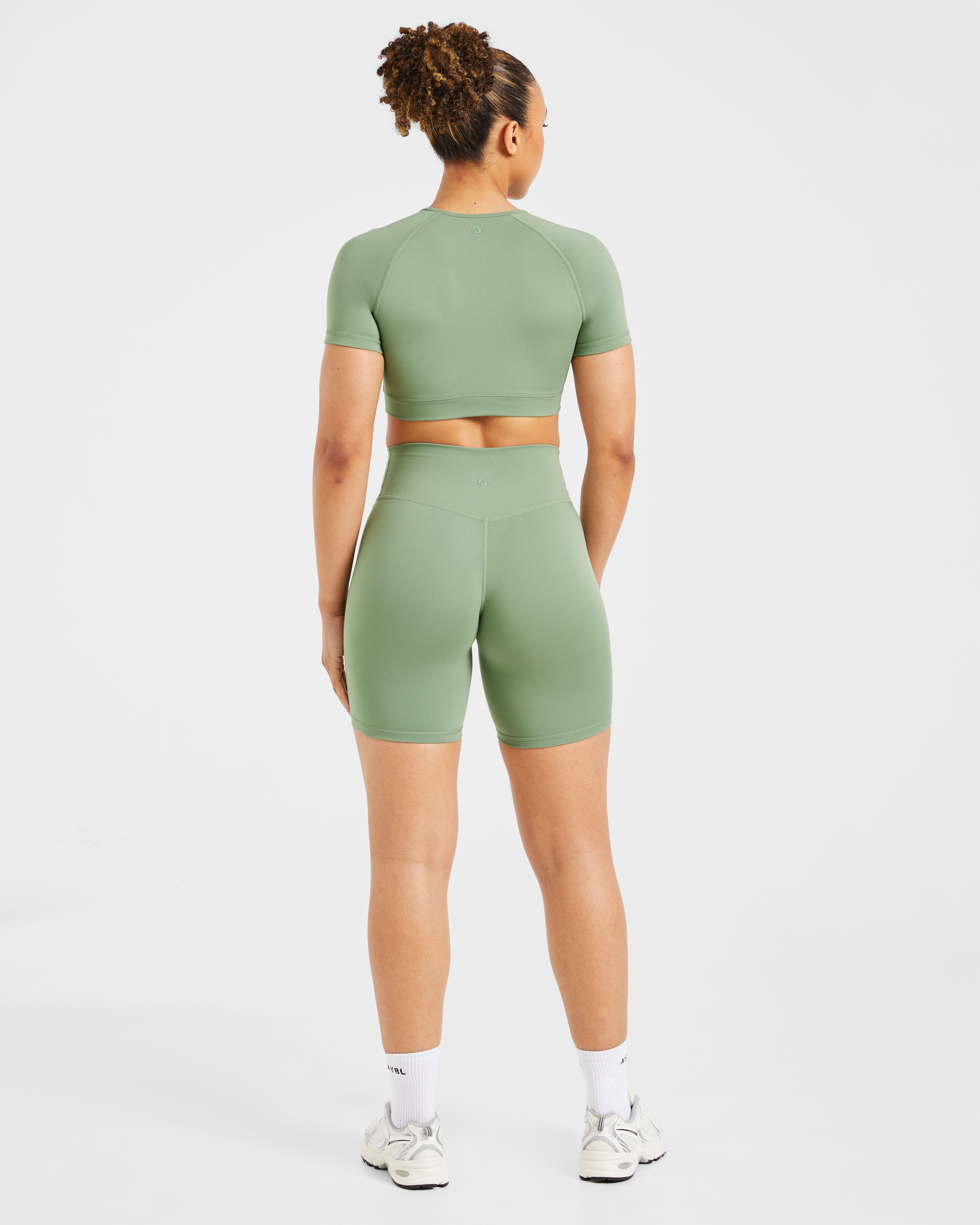 Staple Crop Top - Olive Green